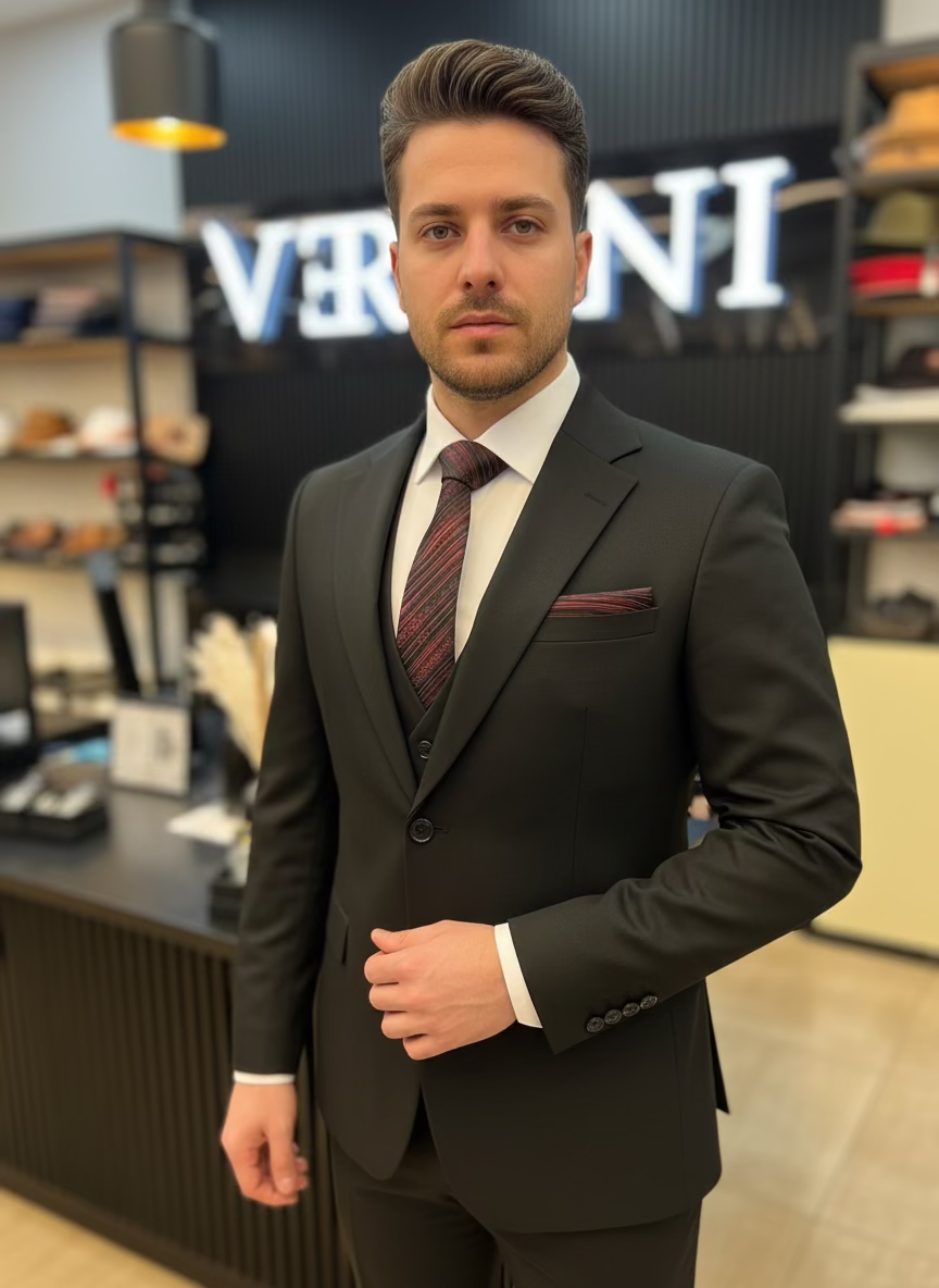 Slim Fit 3-Piece Suit – Solid Color Set for Sharp Style