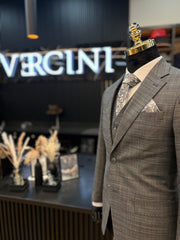 Malaga 3-Piece Plaid Suit – Timeless Elegance, Modern Tailoring