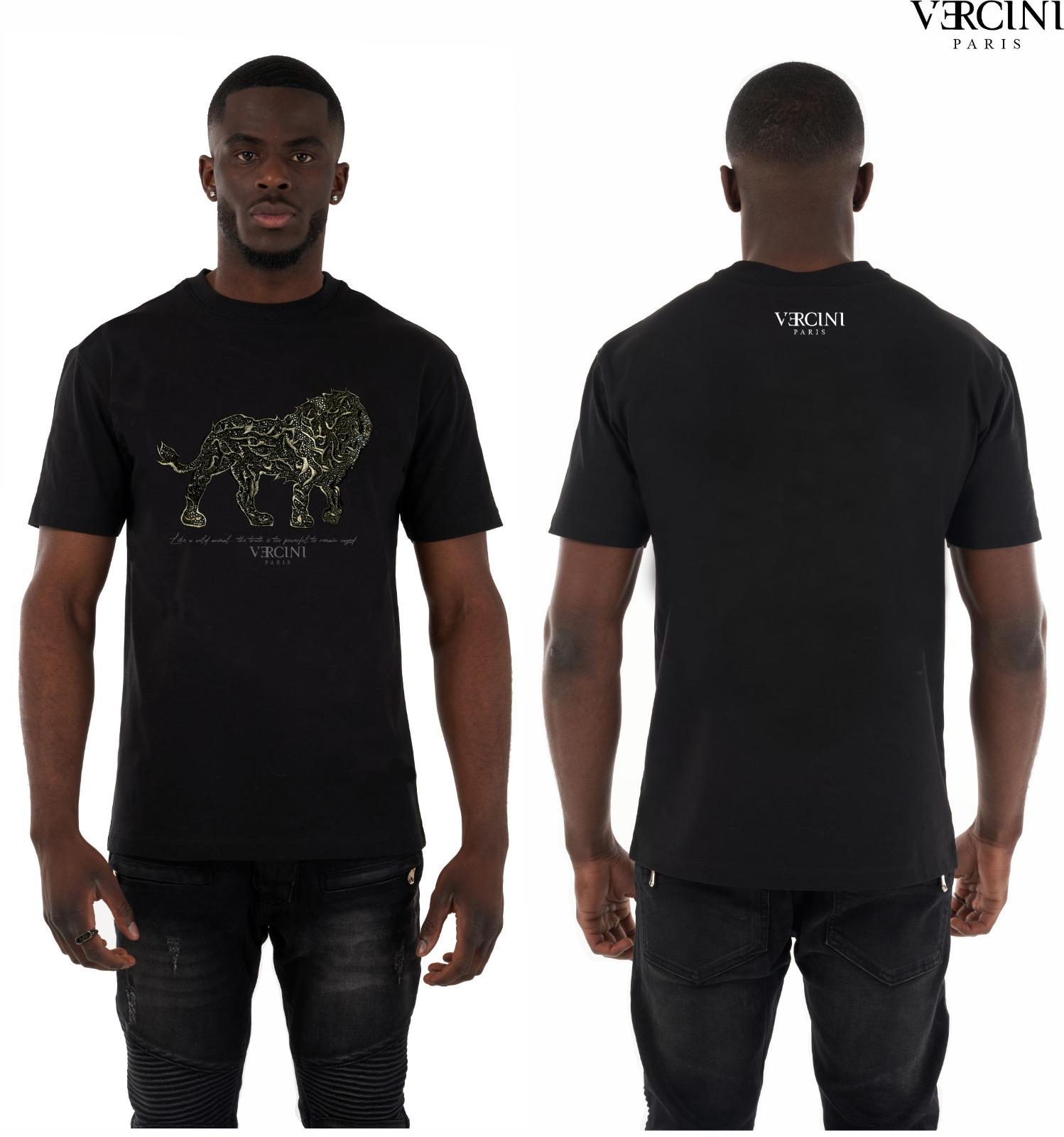 White Embellished Lion T-Shirt – Vercini