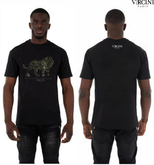 White Embellished Lion T-Shirt – Vercini