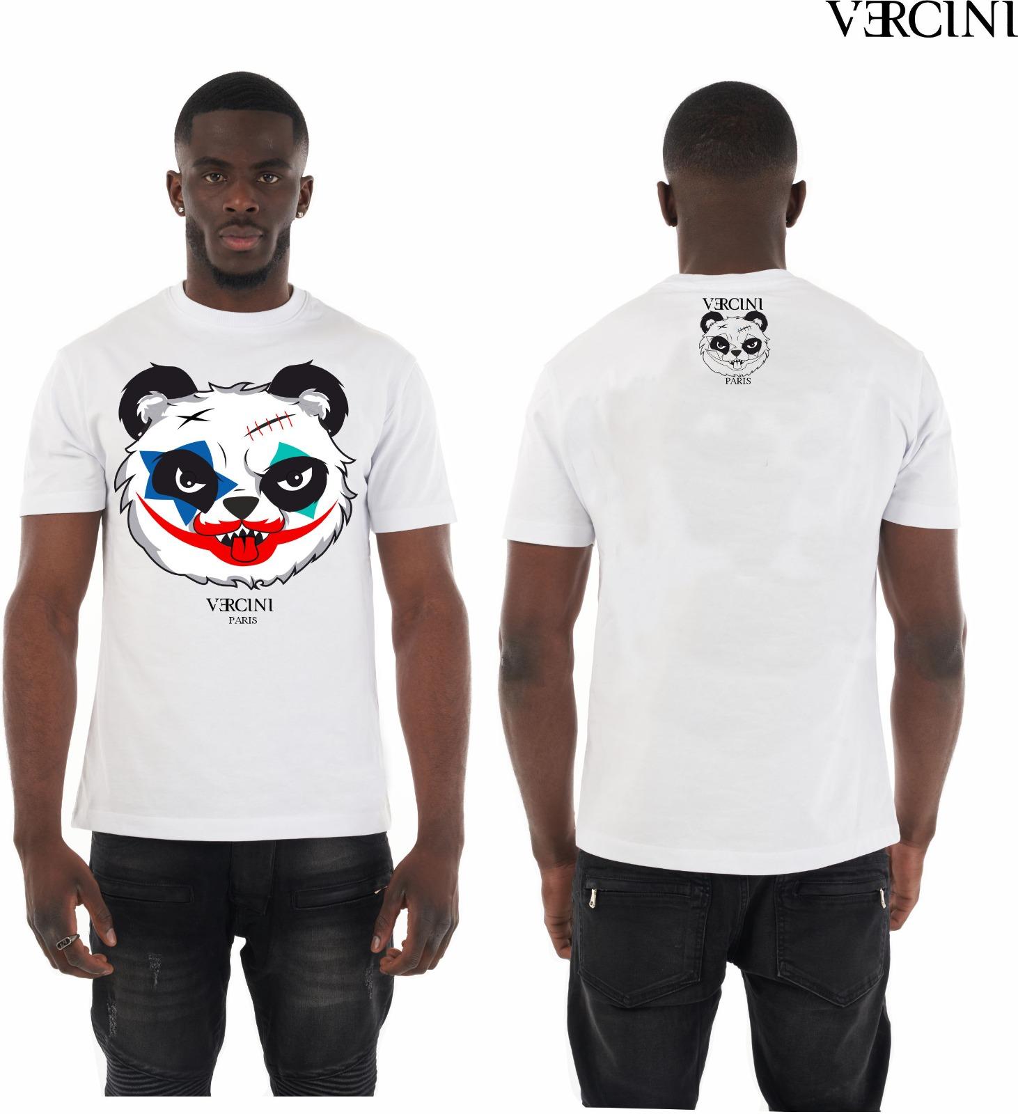 Vercini “Psycho Panda” Crystal T-Shirt – Black and White