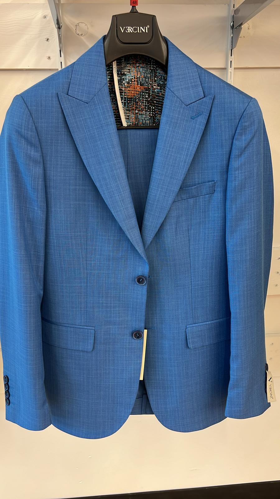 Vercini Blue Suit SUITS 2 Piece Suits Vercini