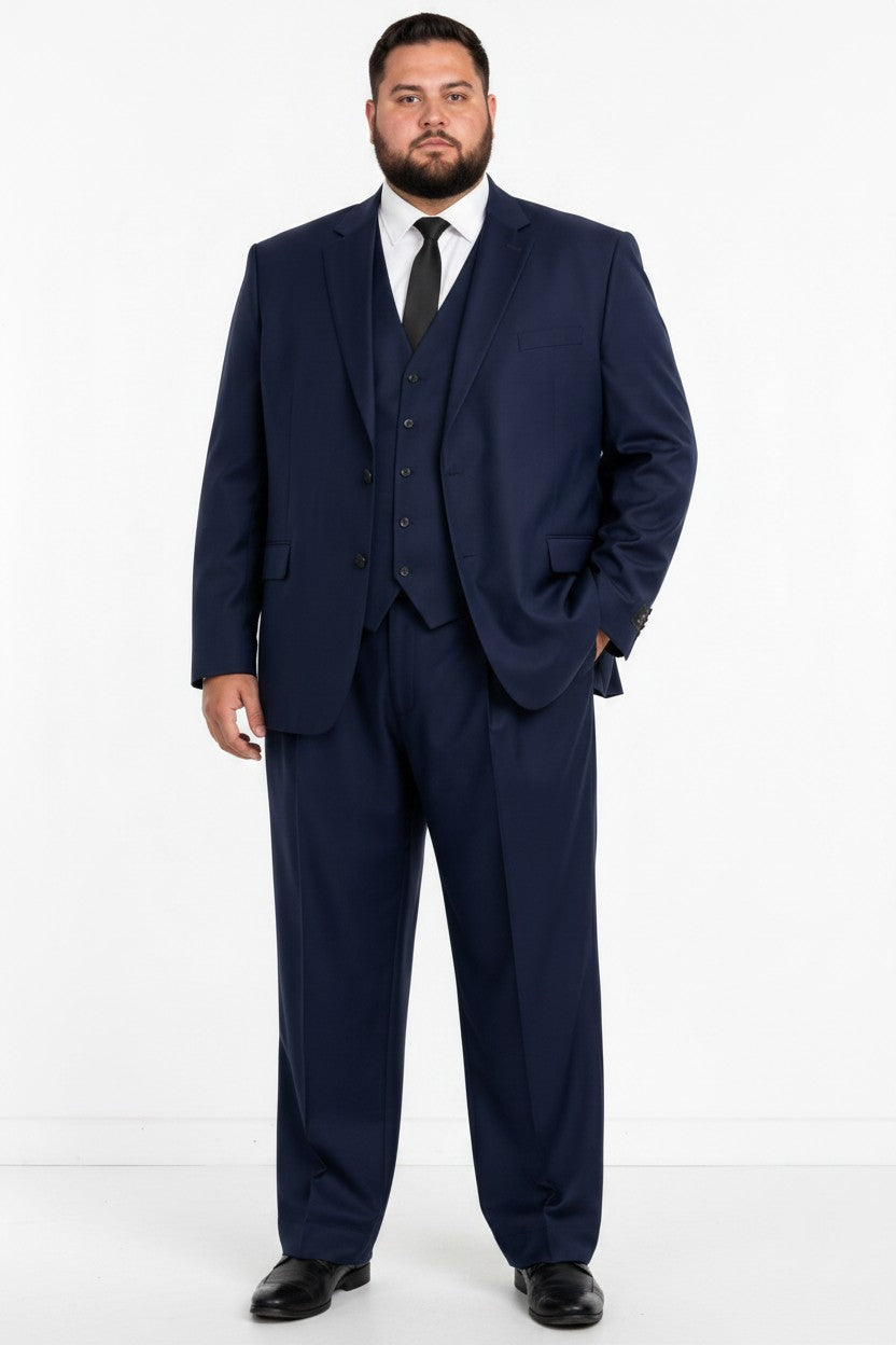 Men’s Classic Fit 3-Piece Suit – Big & Tall