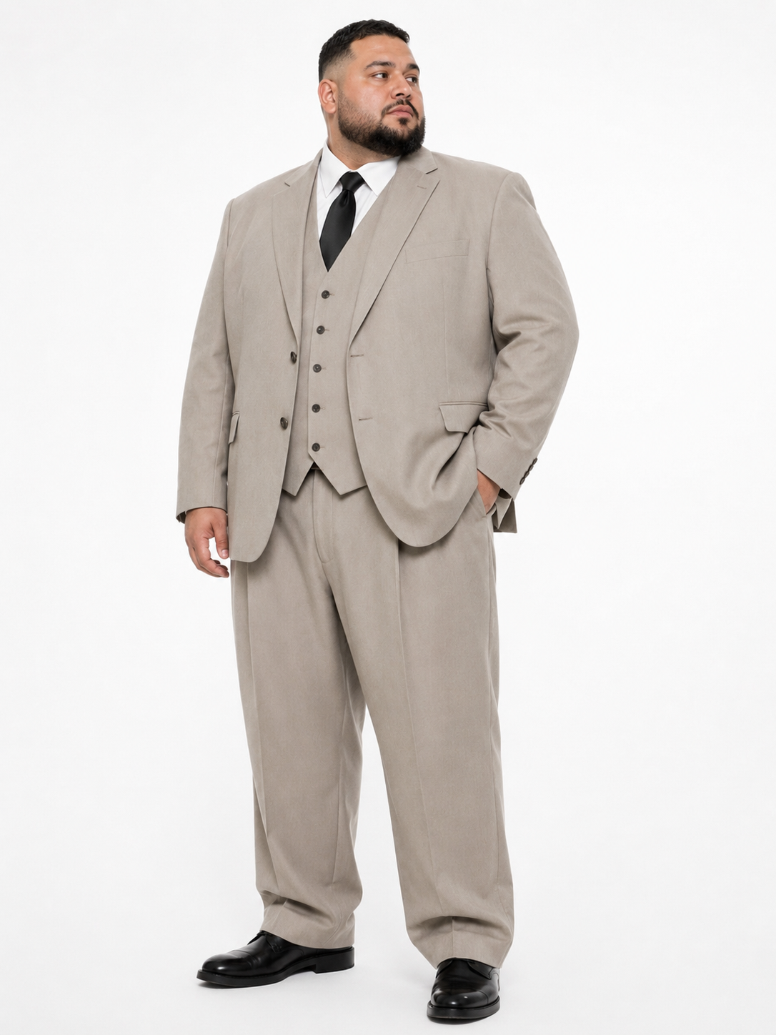 Men’s Classic Fit 3-Piece Suit – Big & Tall