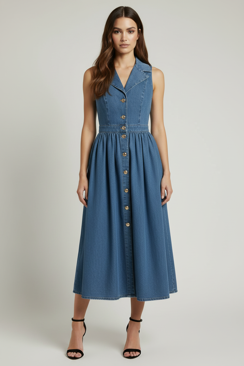DENIM MAXI DRESS