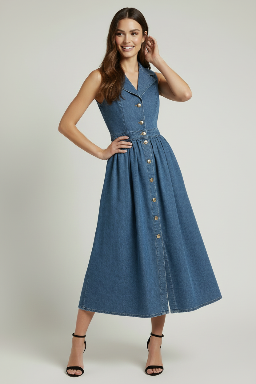 DENIM MAXI DRESS
