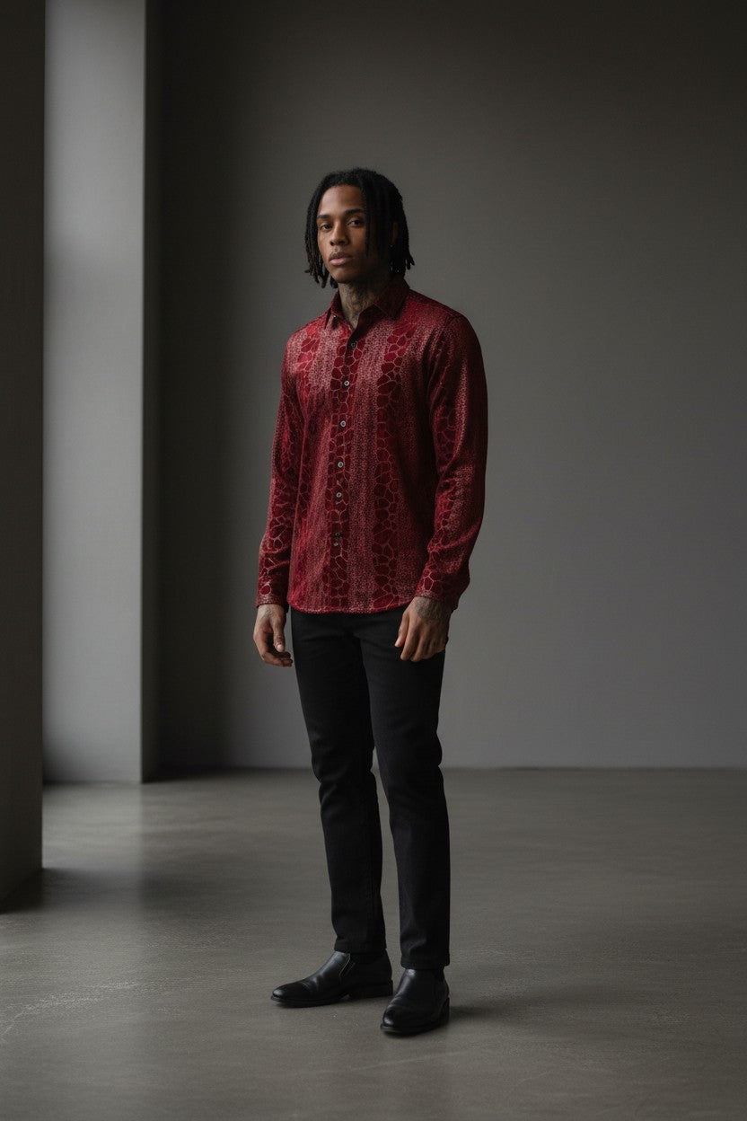 Midnight Rouge” Statement Shirt