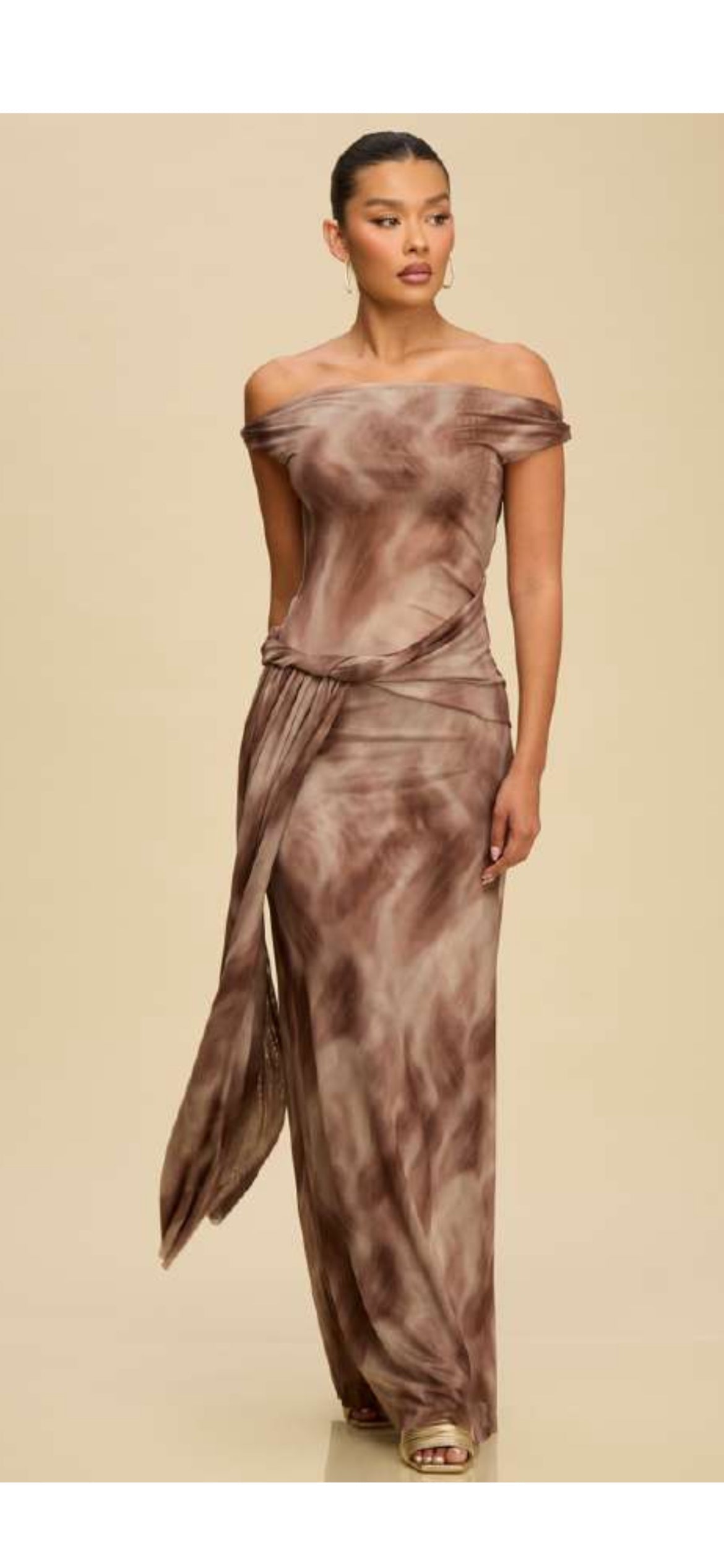 DESERT MESH DRAPE DRESS