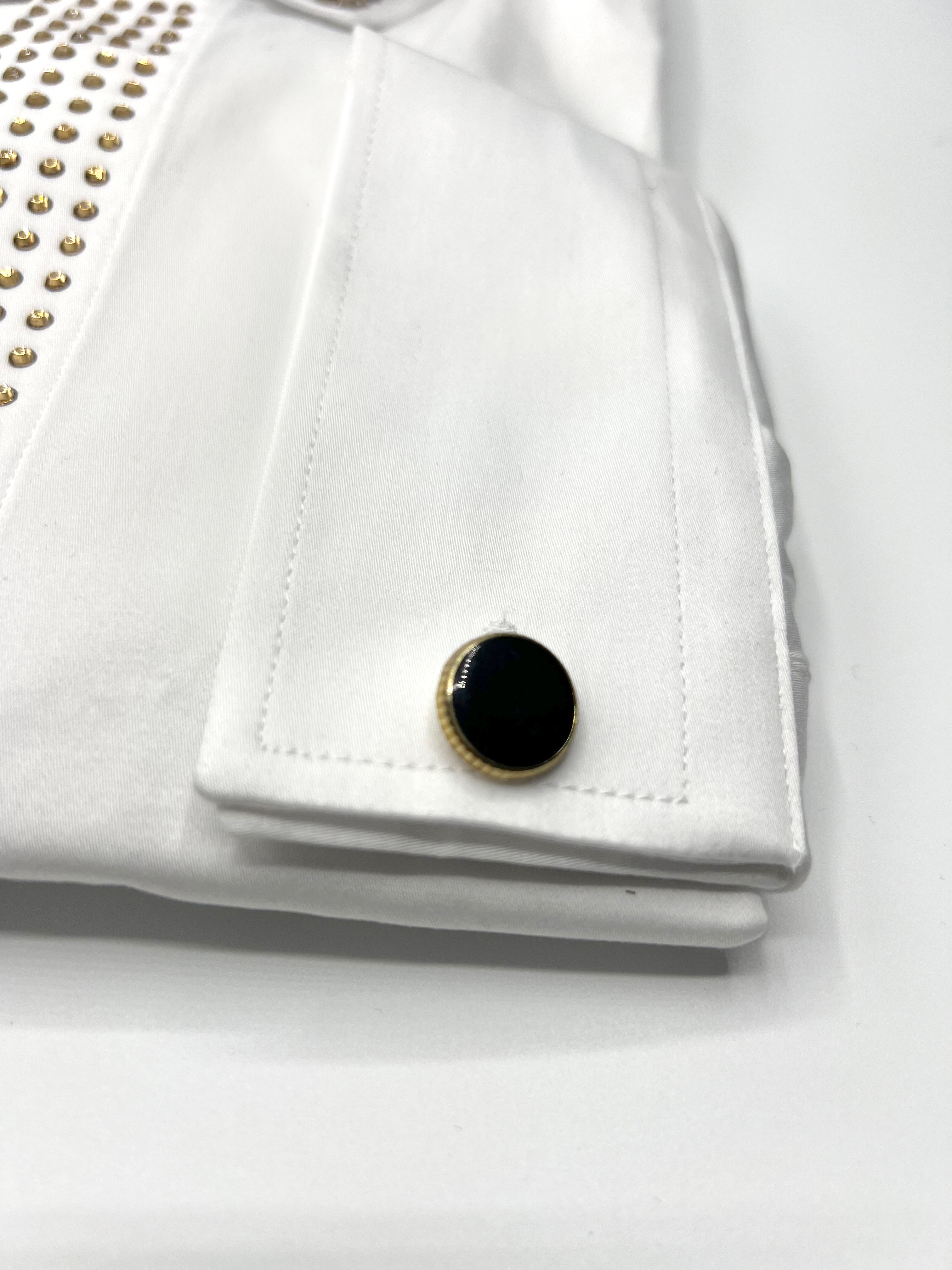 Golden Aura Elegance Men's Dress Shirt