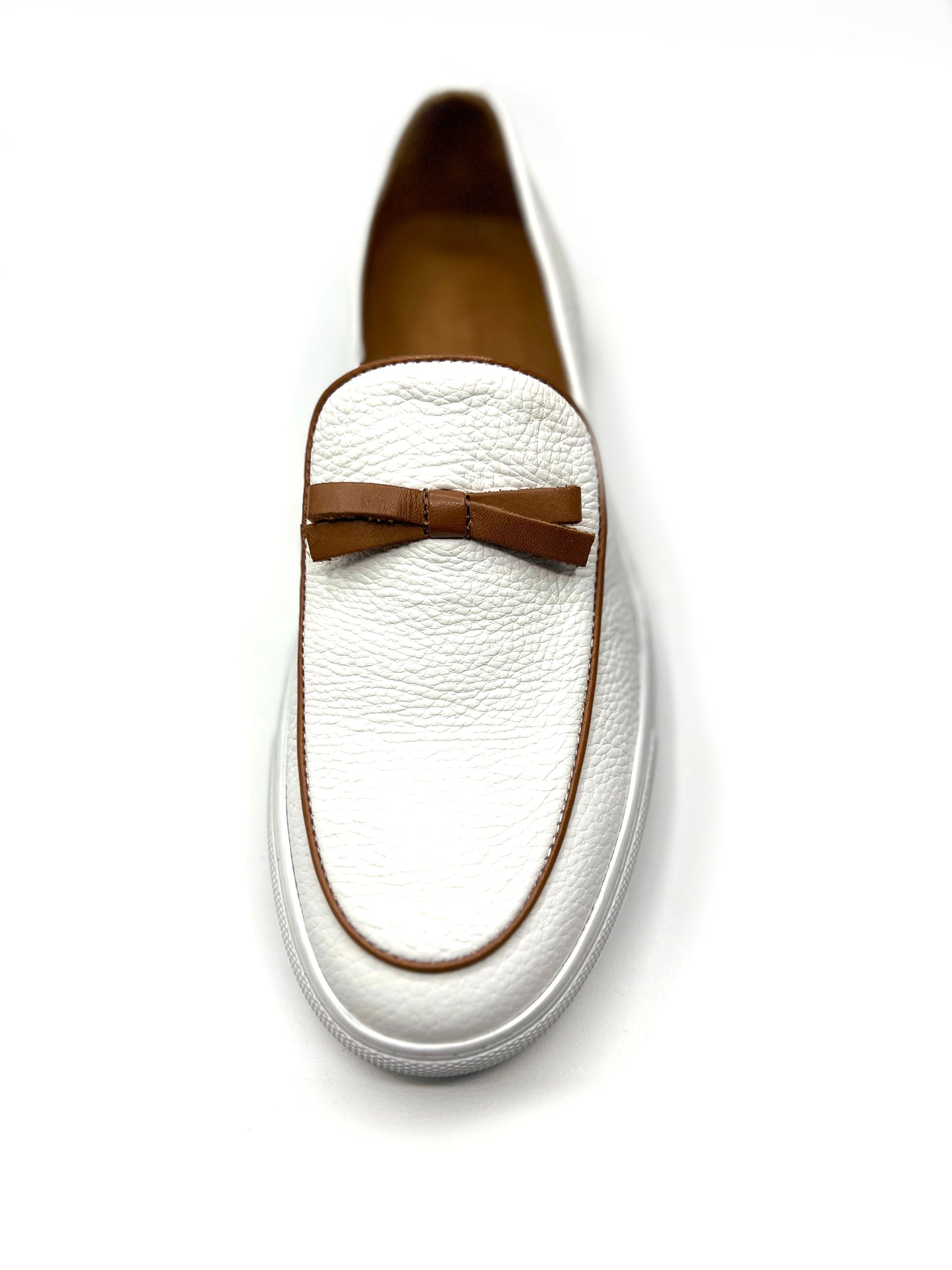Vercini Elegant Casual Leather Bow Loafer