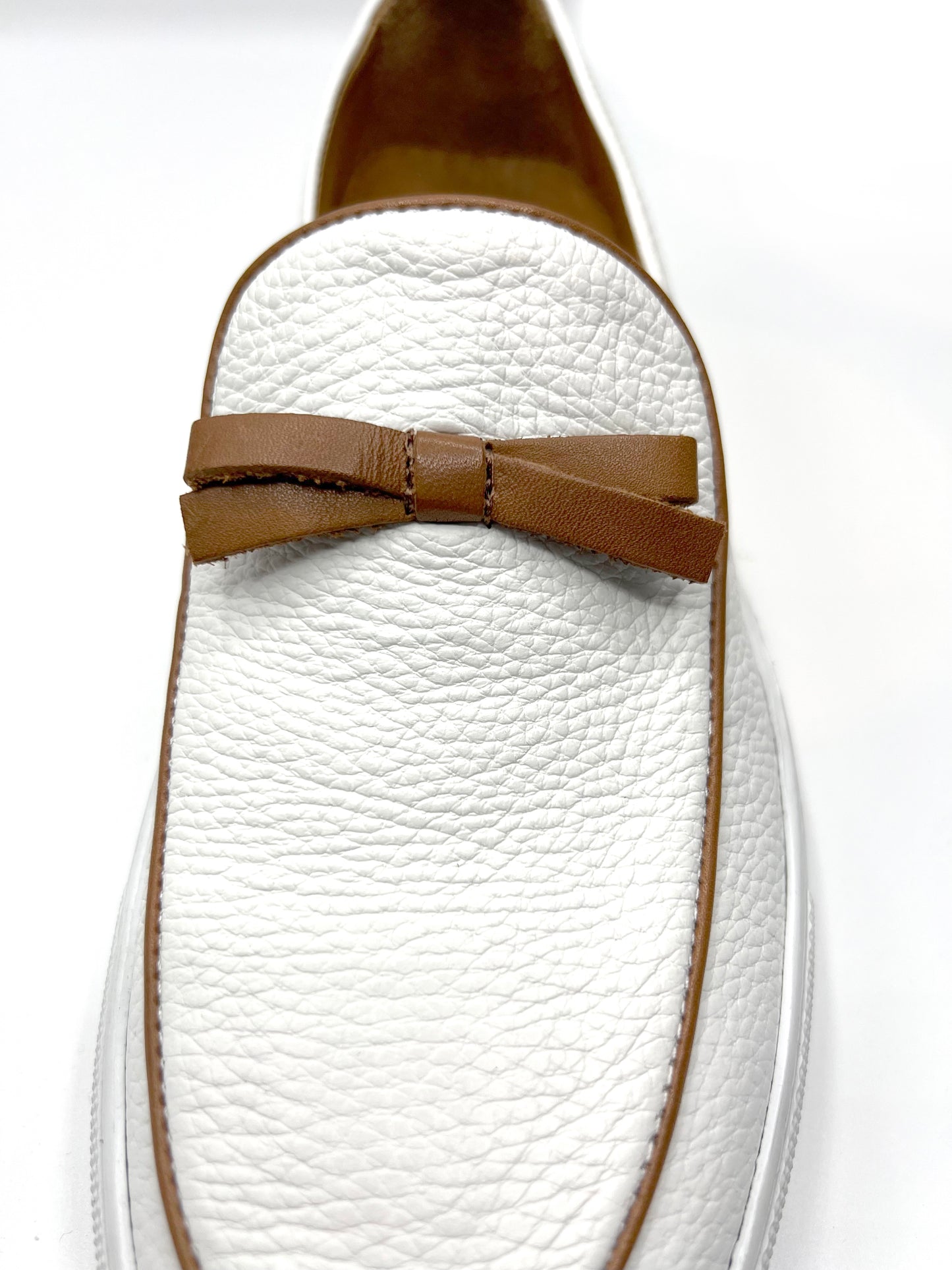 Vercini Elegant Casual Leather Bow Loafer