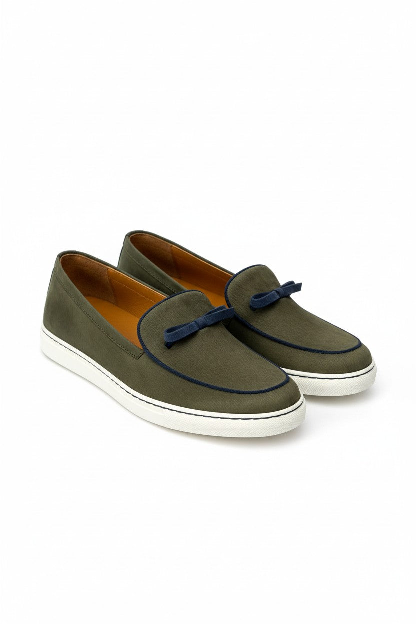 Vercini Elegant Casual Leather Bow Loafer