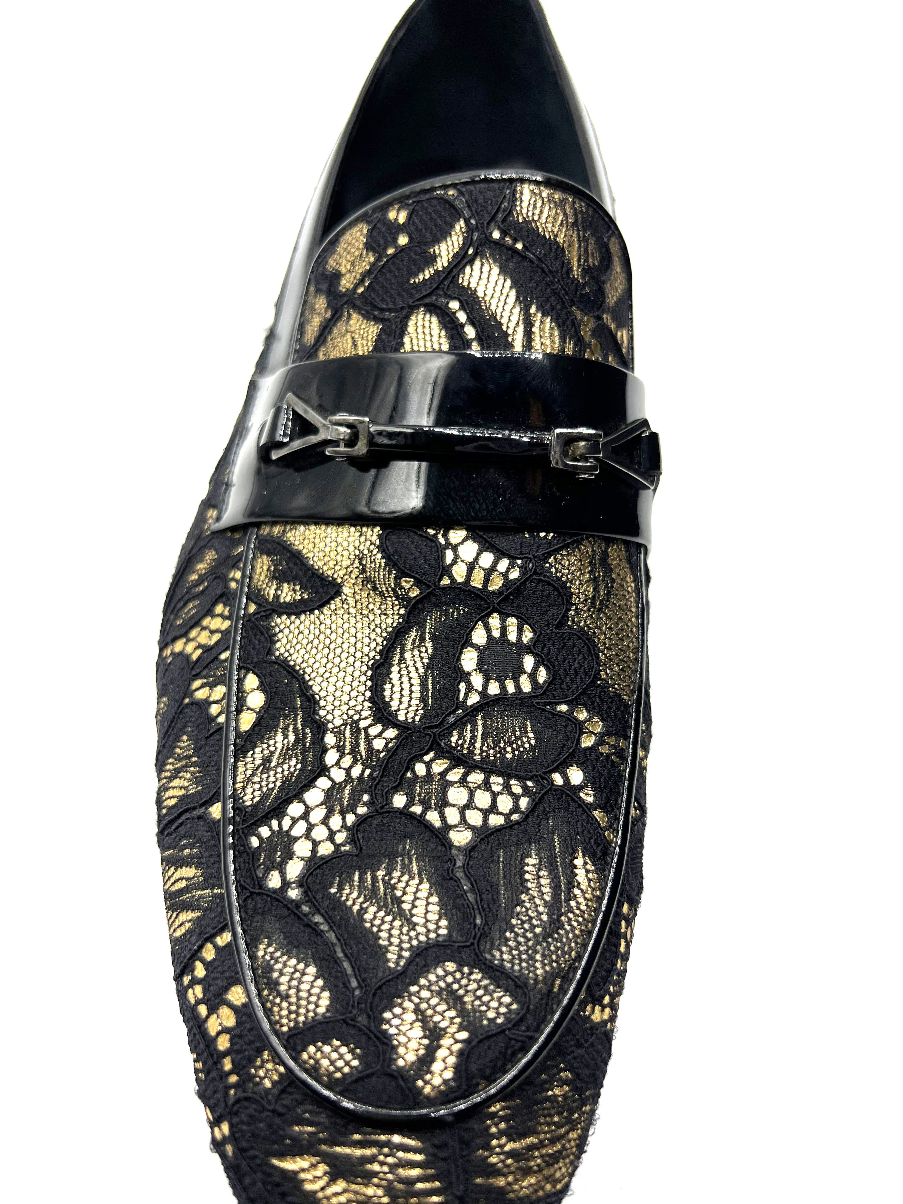 gold shoes