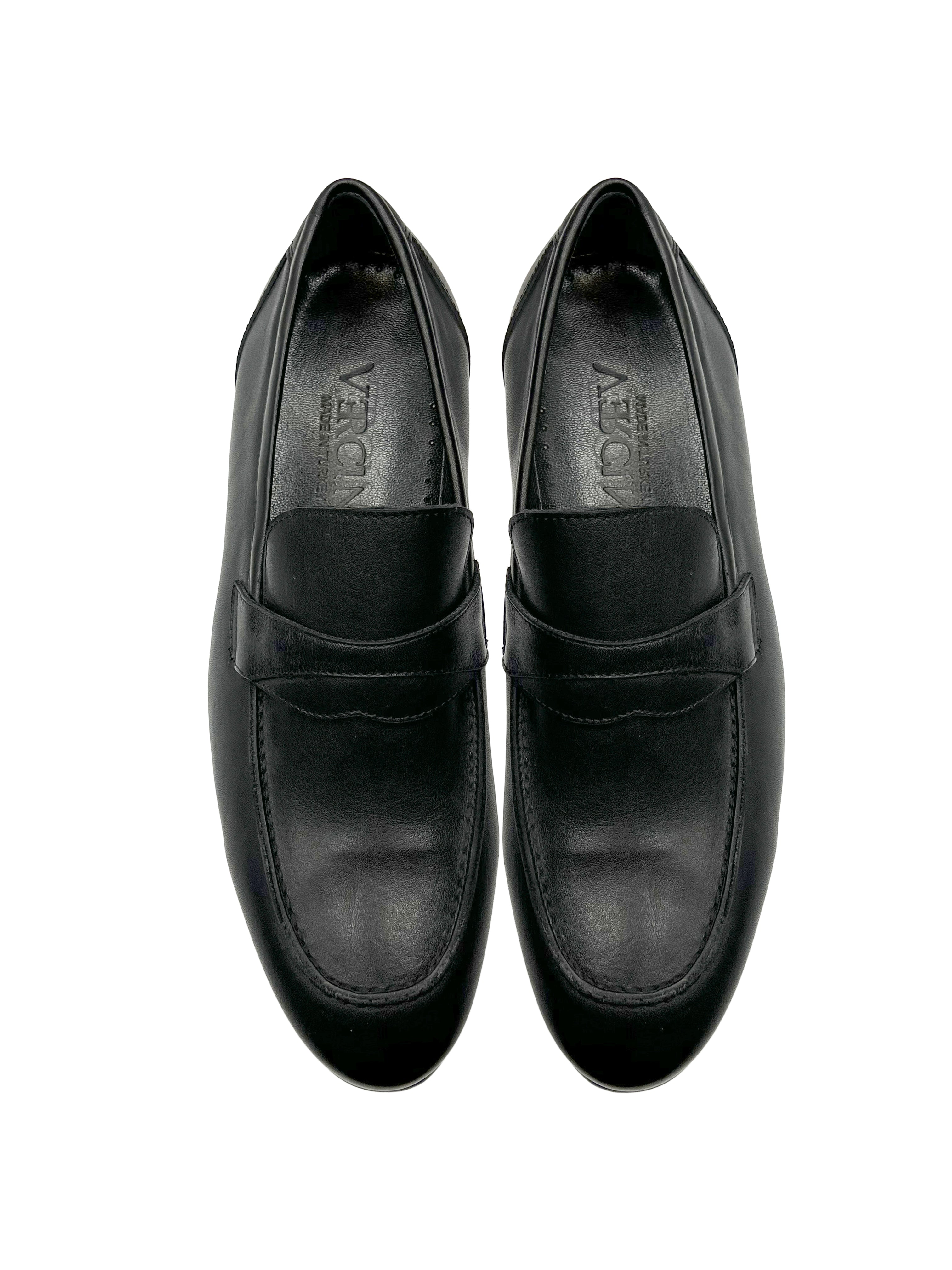 Vercini Black Leather Penny Loafer — The Essential
