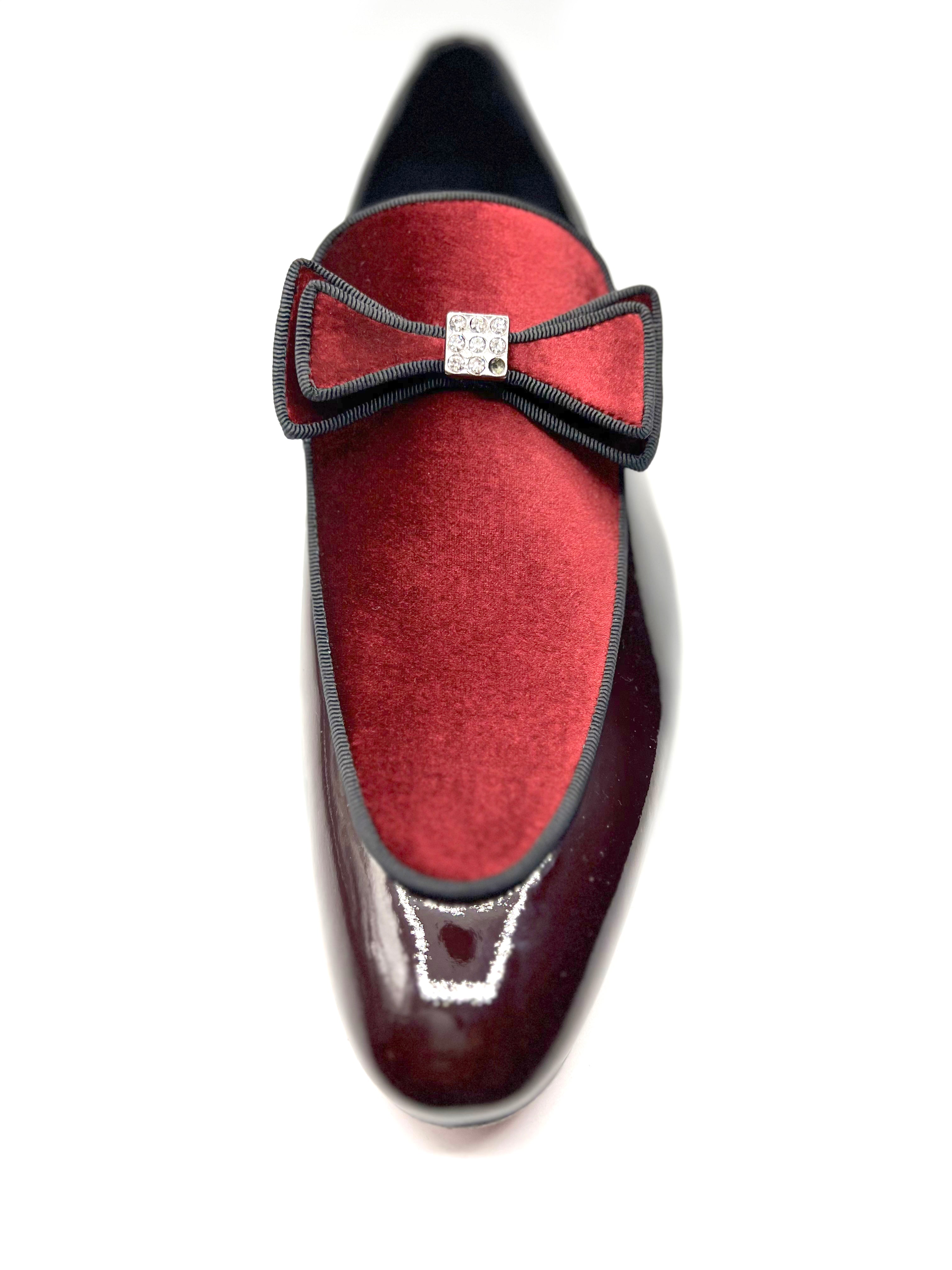 Vercini Tuxedo Loafer — Crystal Bow Edition