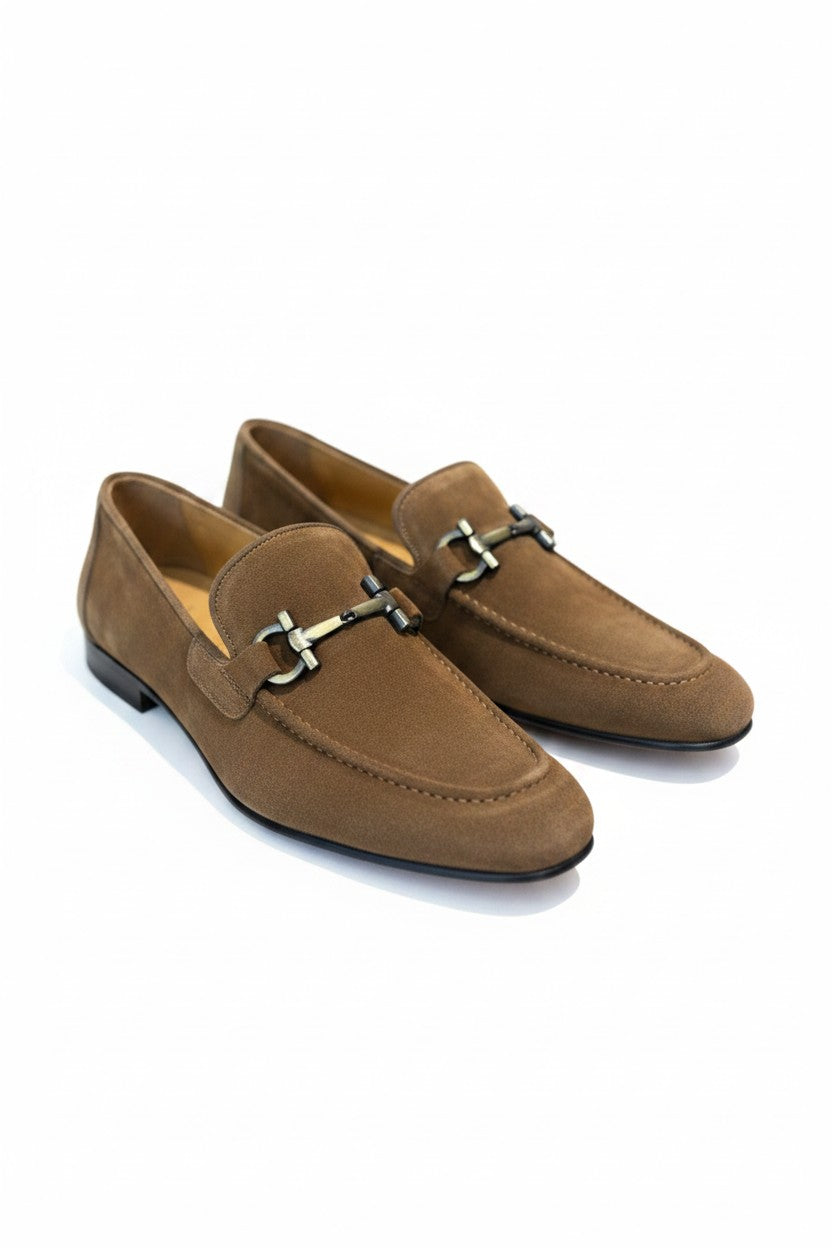 Tan Suede Horsebit Loafer — Cognac Edition