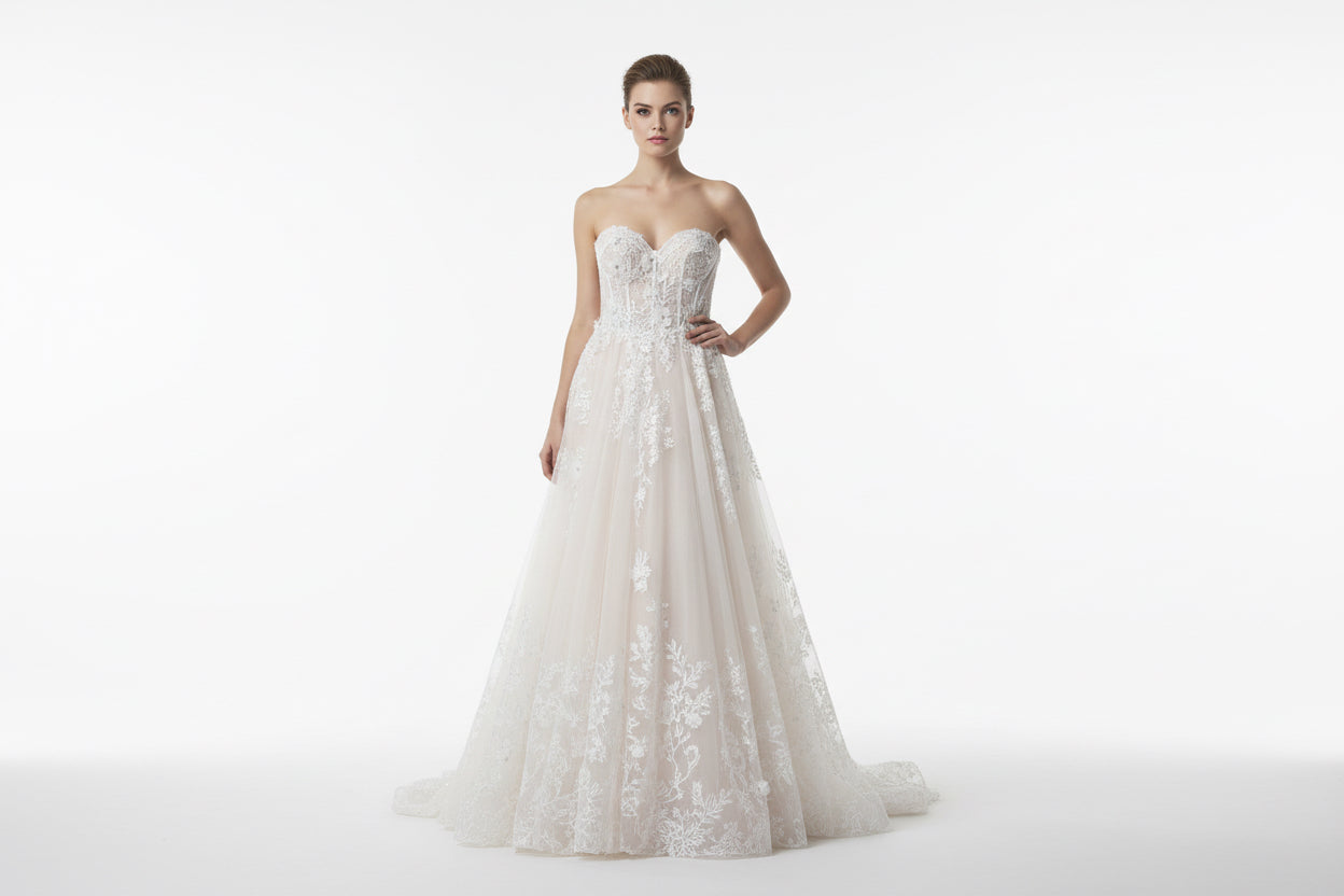 FLORAL LACE WEDDING GOWN