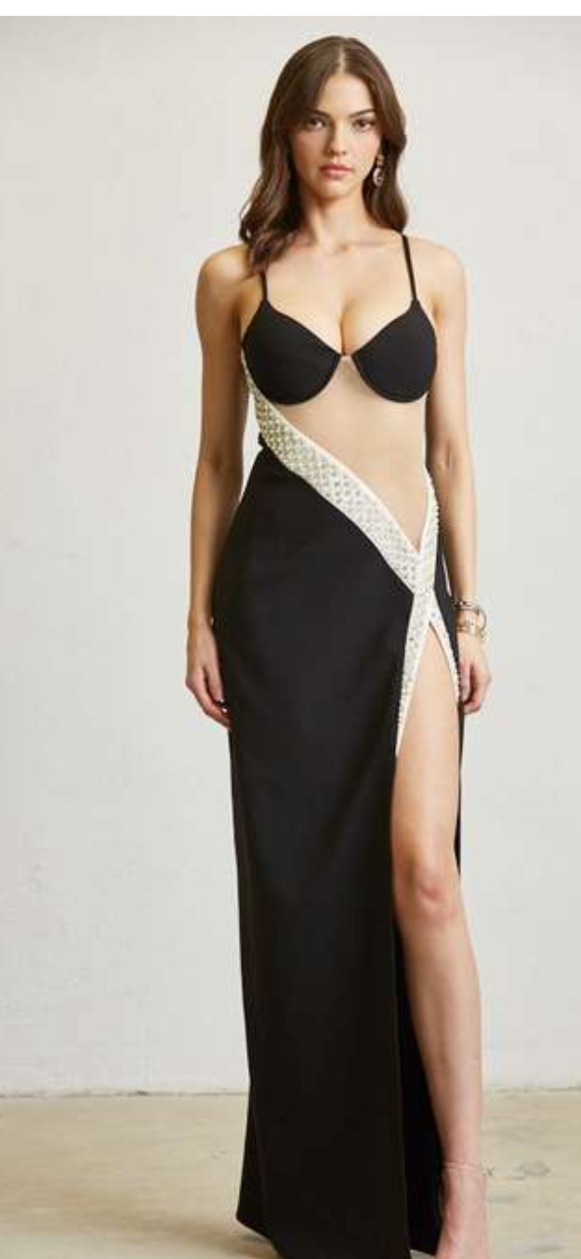 MESH SEXY EVENING GOWN