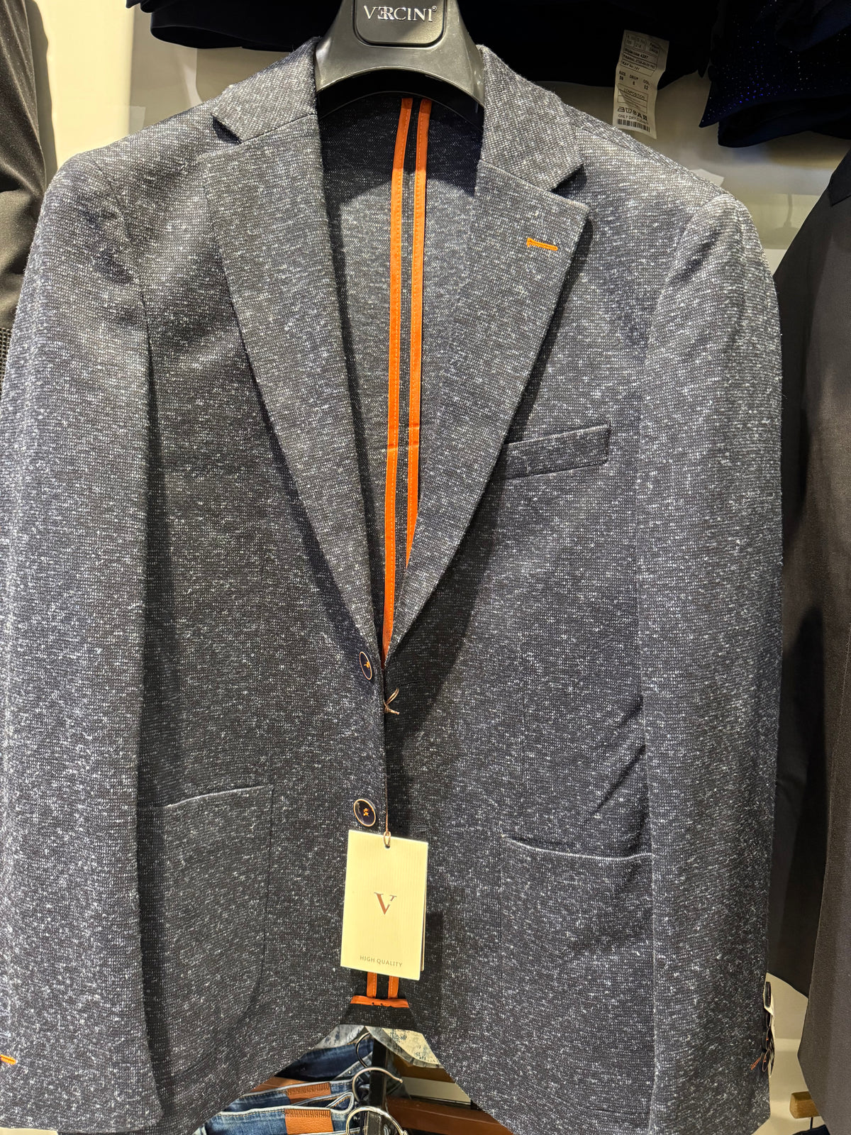 STYLISH BLAZER WITH SPECKLED FABRIC DESIGN