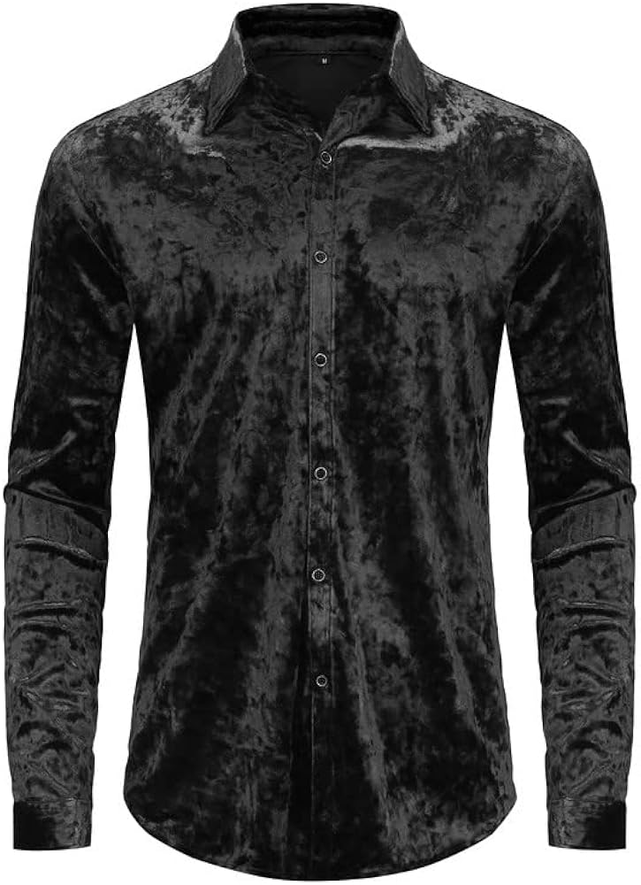STYLISH EDGY VELVET SHIRT