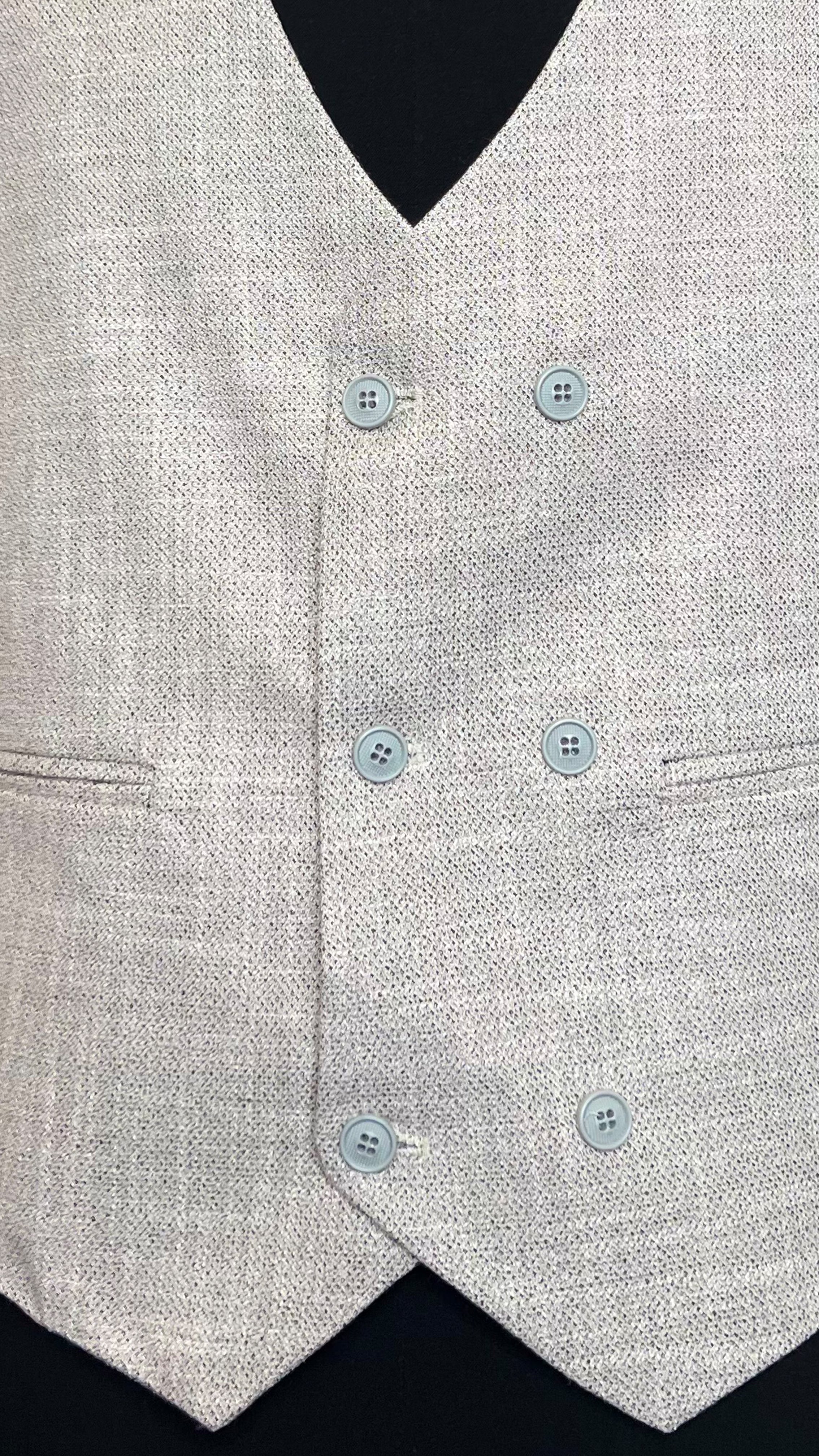 Vercini Daniel Rosso Slim Fit Linen-Blend Suit - Light Gray 3-Piece