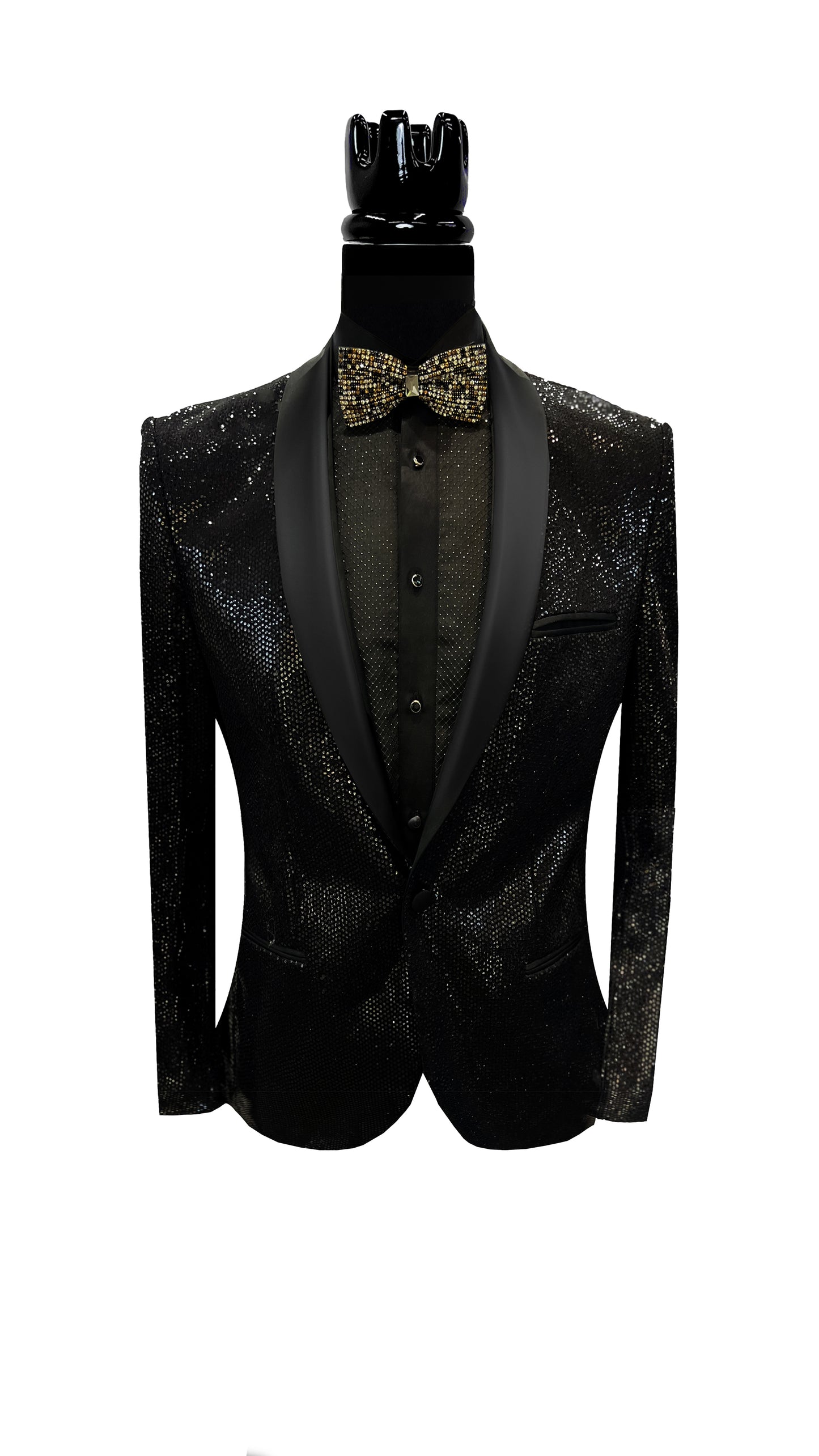 Shiny Sparkly Black Tux BLAZERS Blazer Collection Vercini