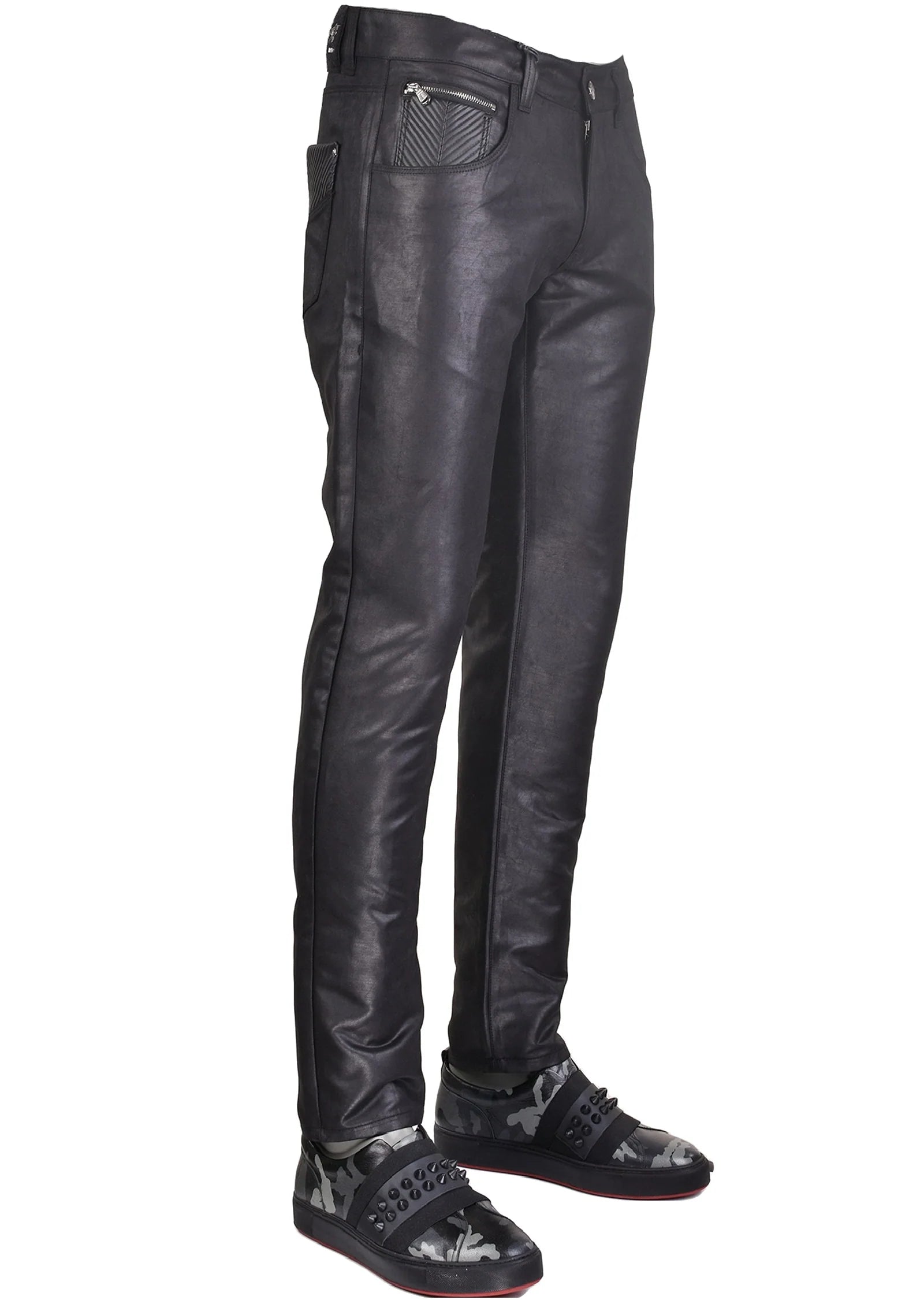 Waxed Cotton Detailed Mondo Pants PANTS Mondo Collection Vercini