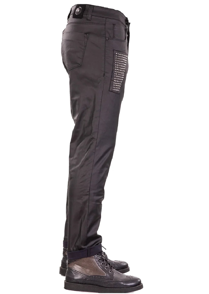 Vercini Luxe Coated Skinny Jeans Navy Blue | Premium Men's Denim
