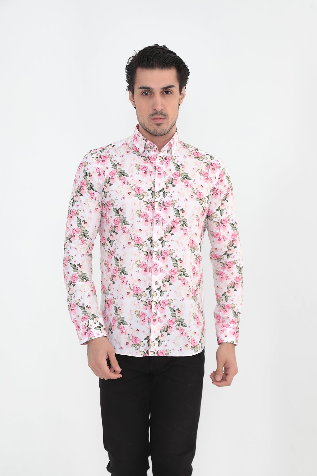 Vercini Blossom Harmony Pink Floral Shirt