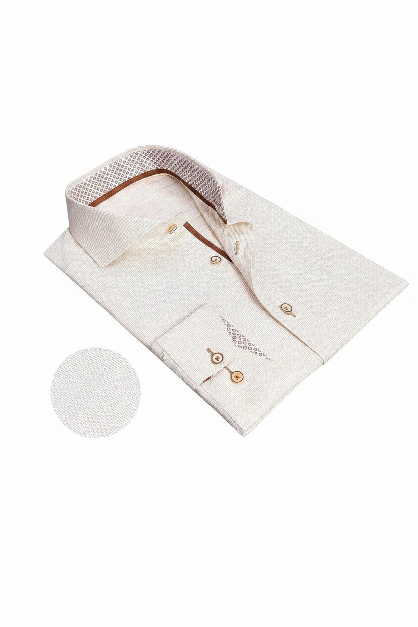 BEIGE WOVEN SHIRT