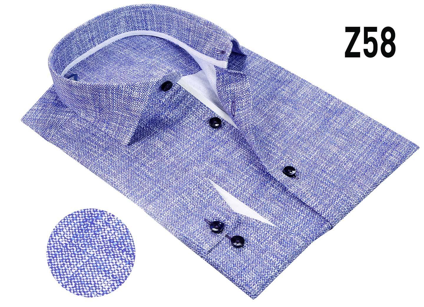VECS-Z58 Indigo Weave Texture Shirt