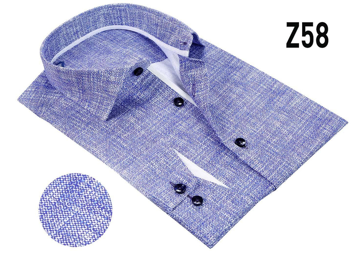 VECS-Z58 Indigo Weave Texture Shirt