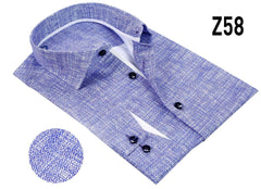 VECS-Z58 Indigo Weave Texture Shirt
