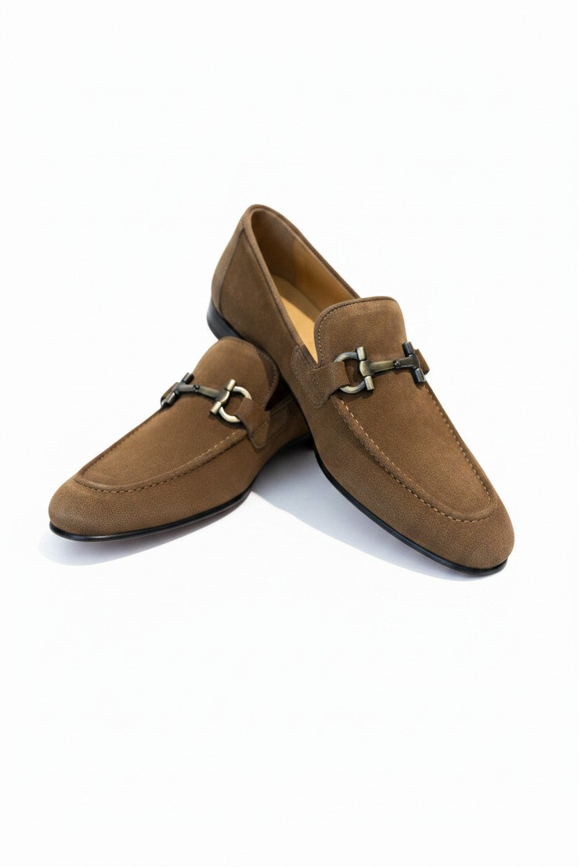 Tan Suede Horsebit Loafer — Cognac Edition