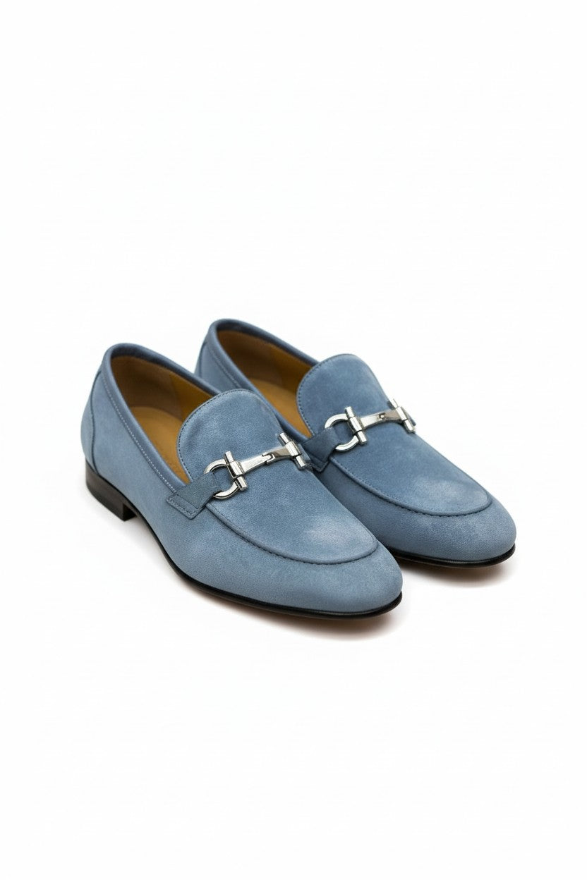 Vercini Light Grey Moccasin Loafers – Refined Elegance in Every Step