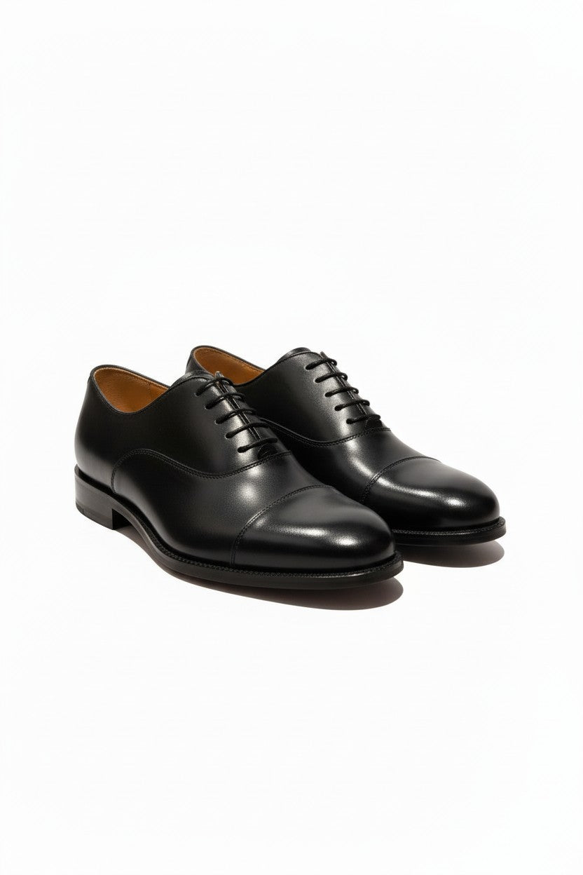 Classic Leather Shoes with Fixed Laces