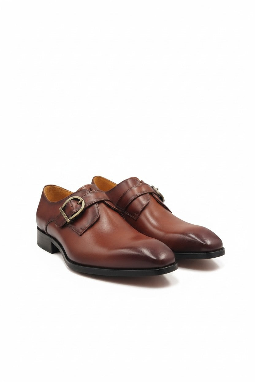 Signature Buckle Monk Strap Shoe
