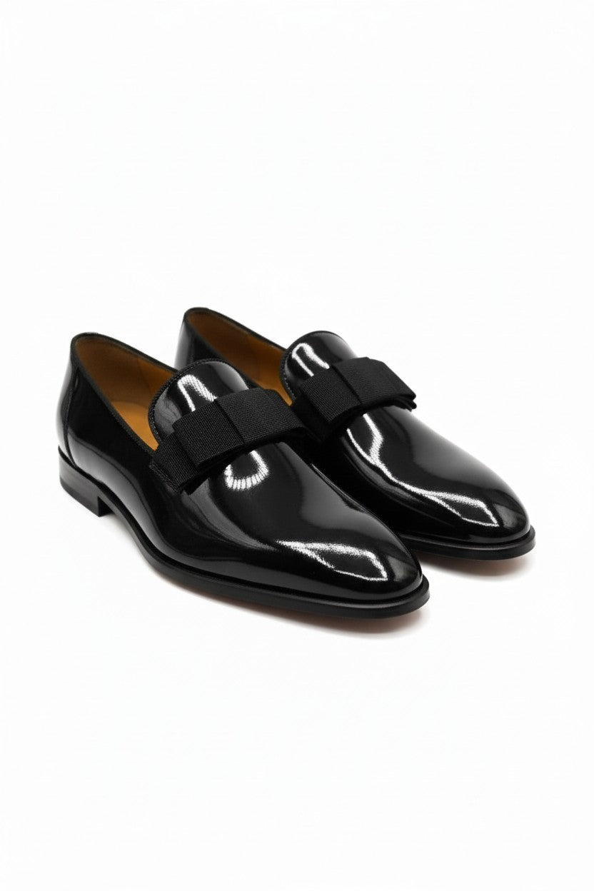 Vercini Patent Loafers with Signature Bow Tie
