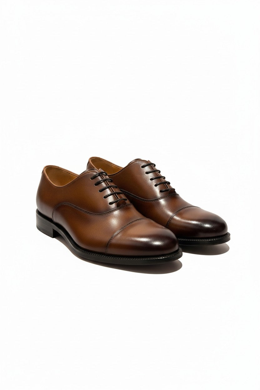 Classic Leather Shoes with Fixed Laces