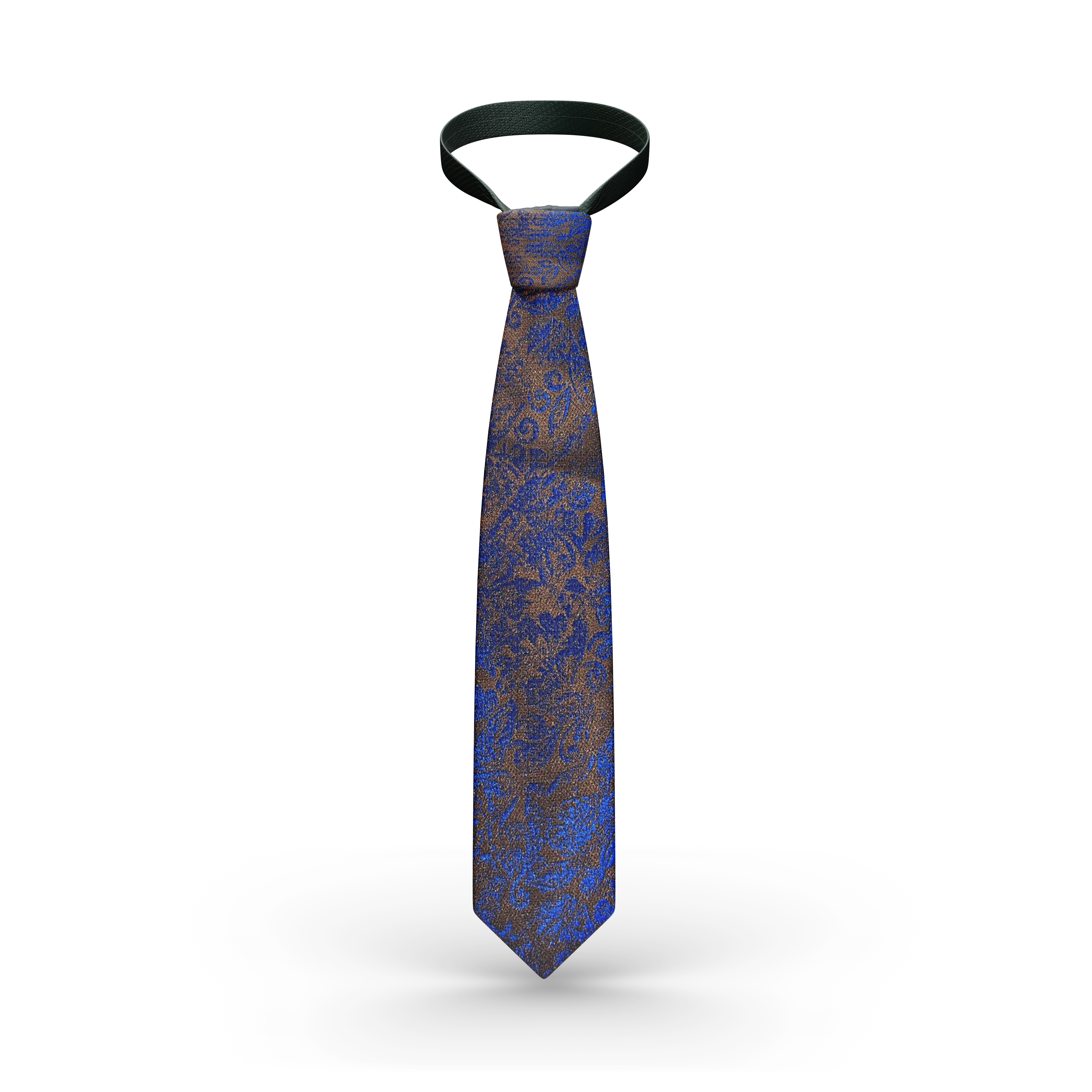 Brown Vercini Royal blue floral tie TIES Ph accessories Vercini