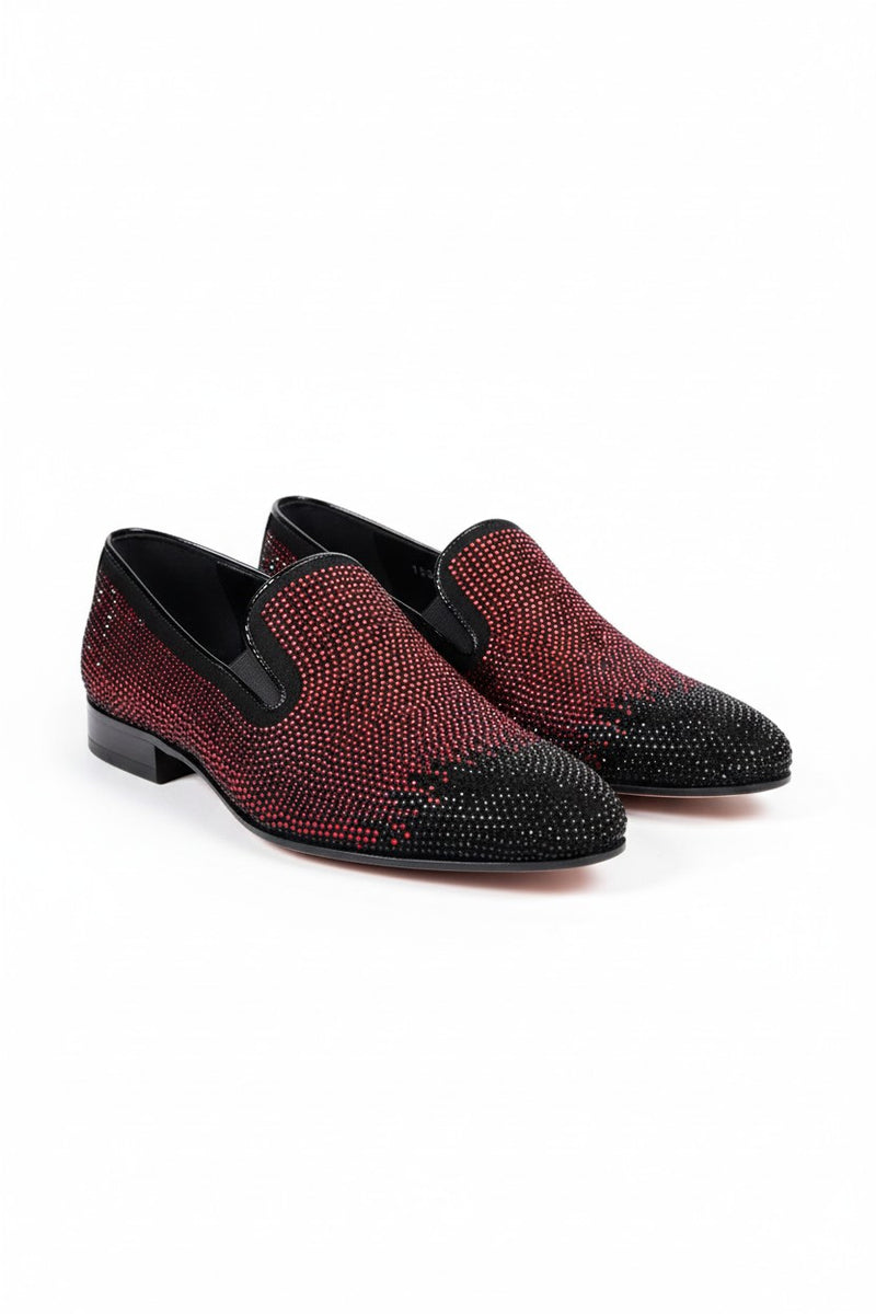 white christmas dresses Men's Designer Crystal-Embellished Loafers by Vercini SHOES Vercini