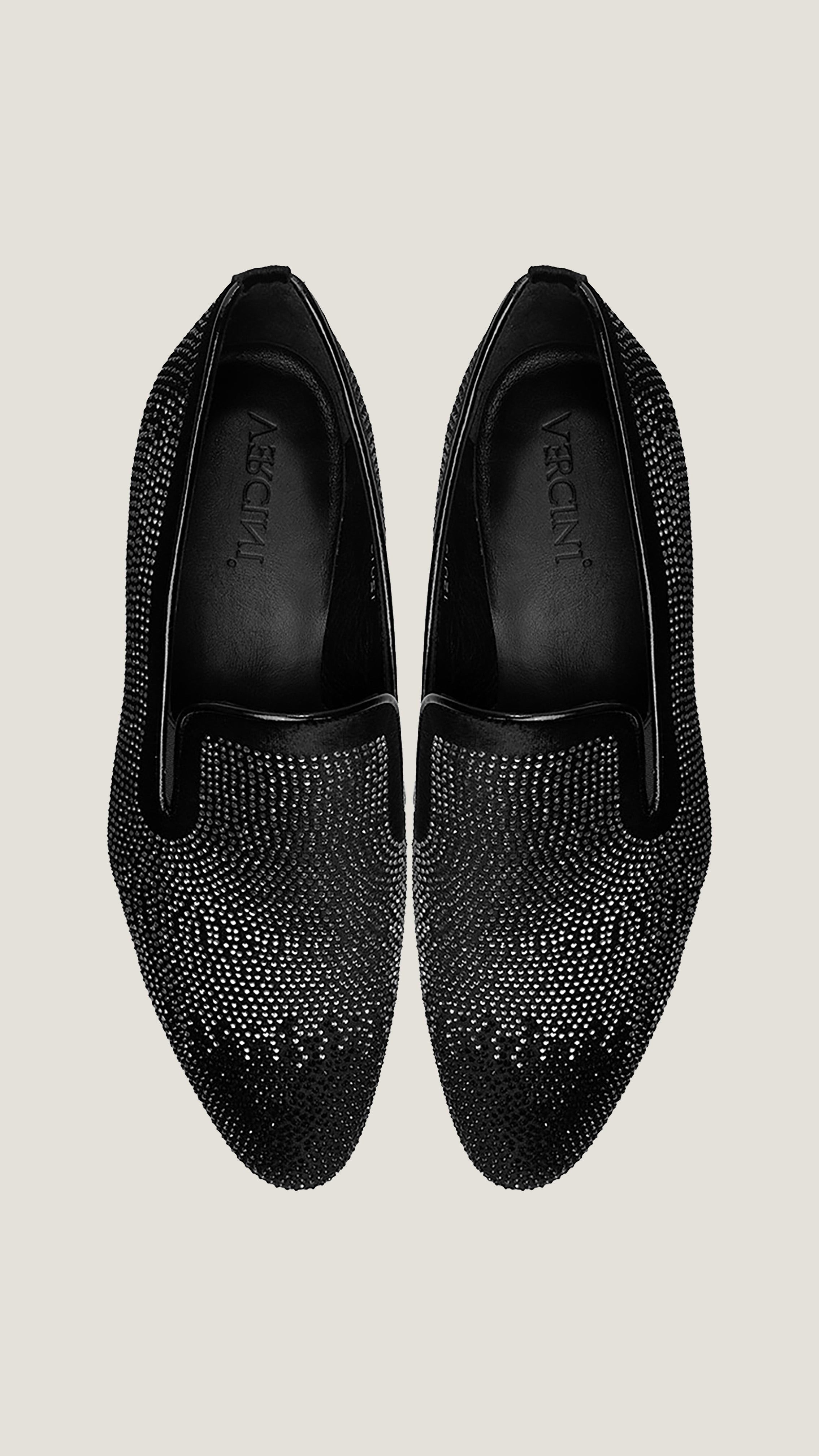 Men's Designer Crystal-Embellished Loafers by Vercini