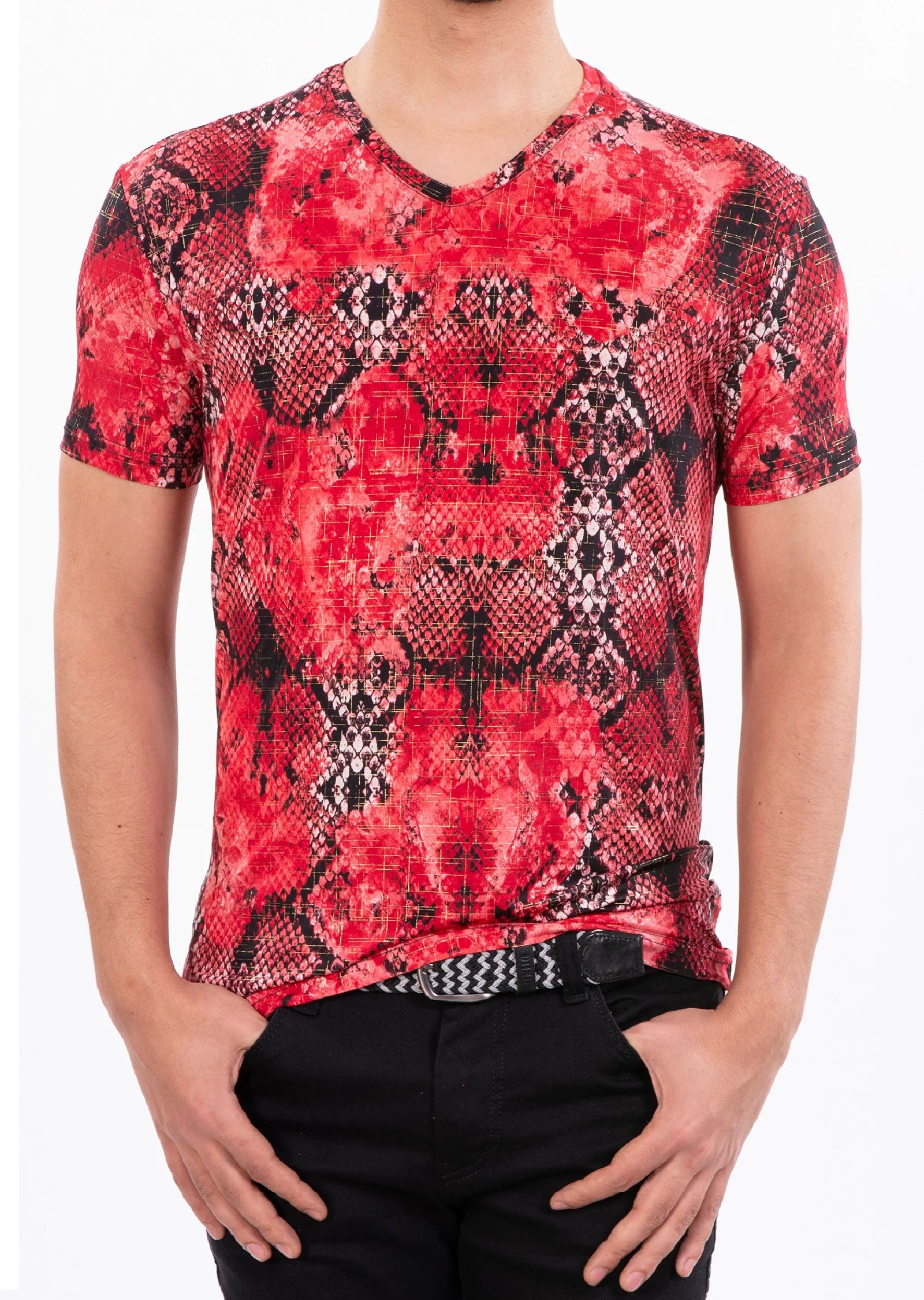 Mondo R Snake Spandex Print Tee