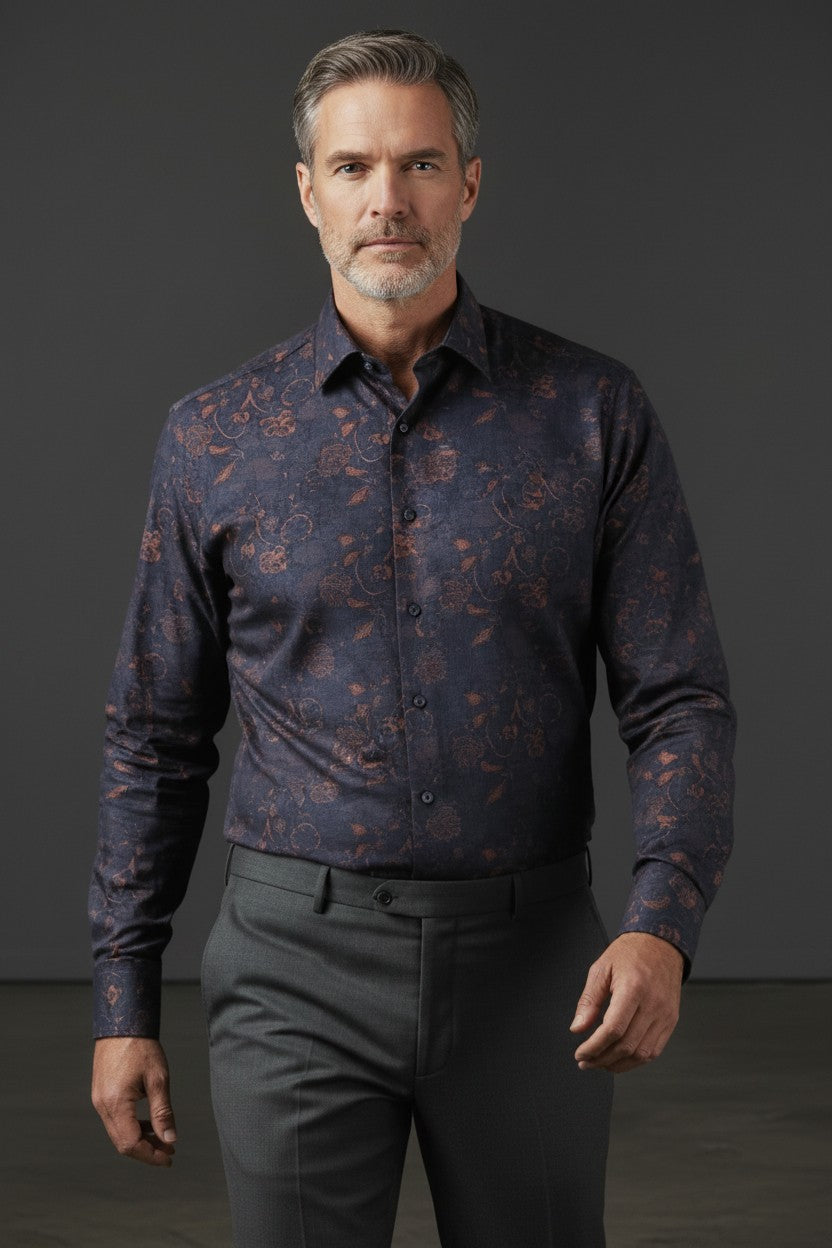 Midnight Foliage Dress Shirt