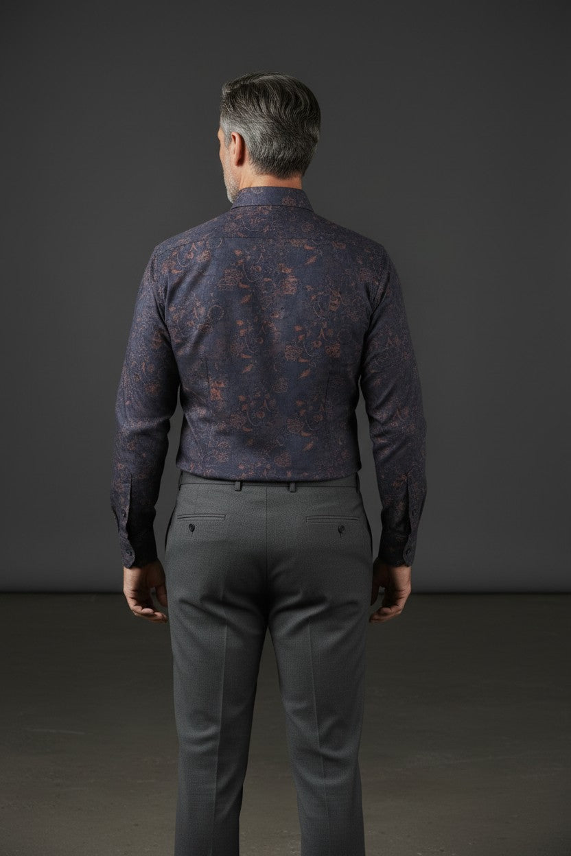 Midnight Foliage Dress Shirt