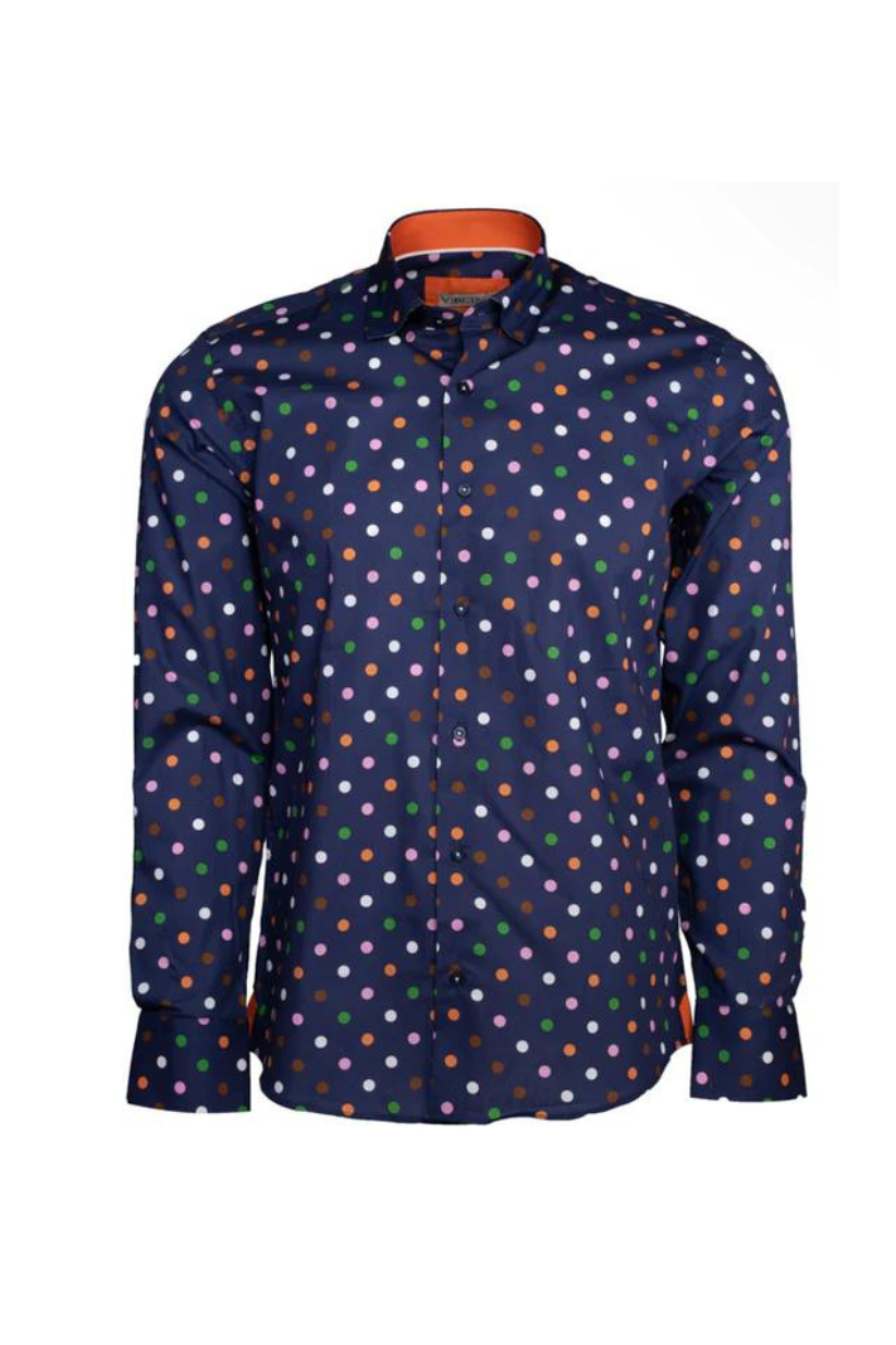 Vercini Polka Dot Carnival Cotton Shirt