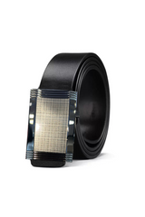 Classic Black Leather Belt for Extended Sizes