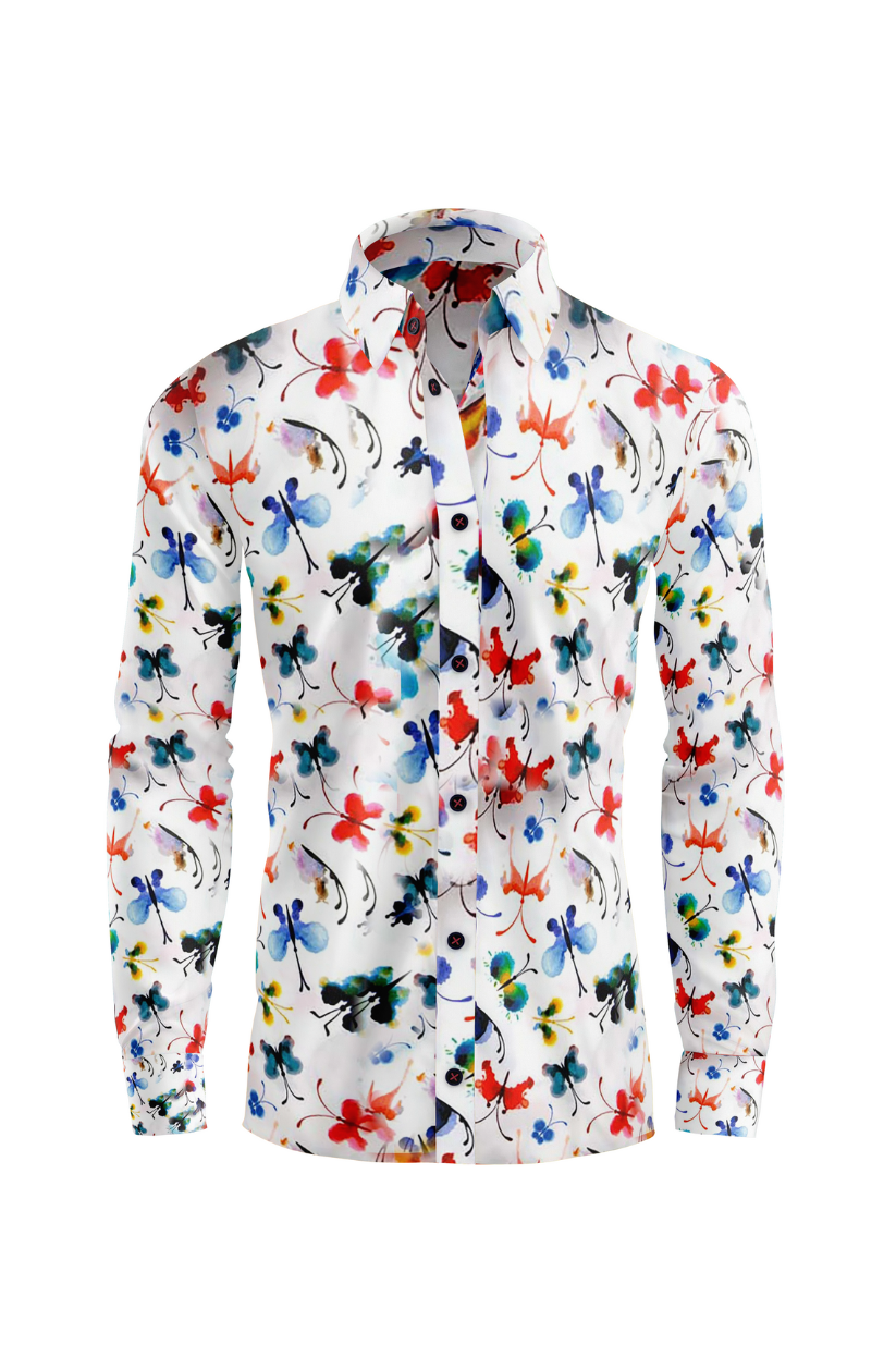 White buterfly shirt