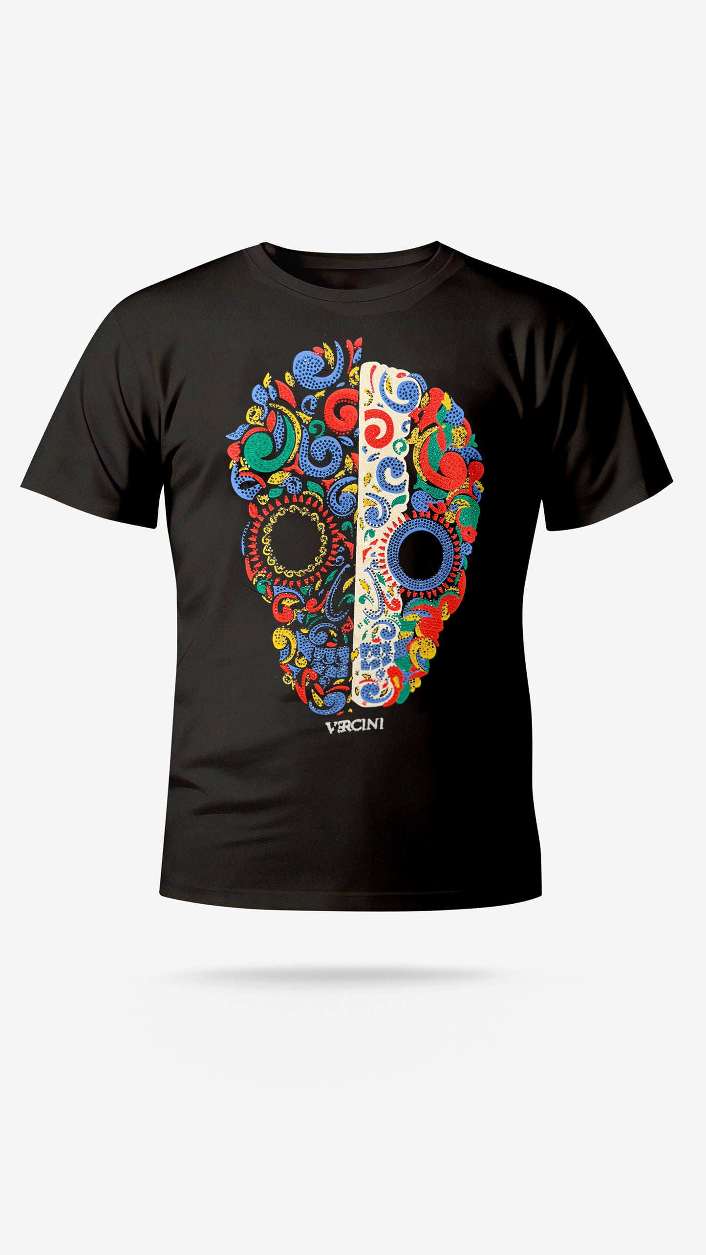 Heartbeat Skull Mosaic T-Shirt