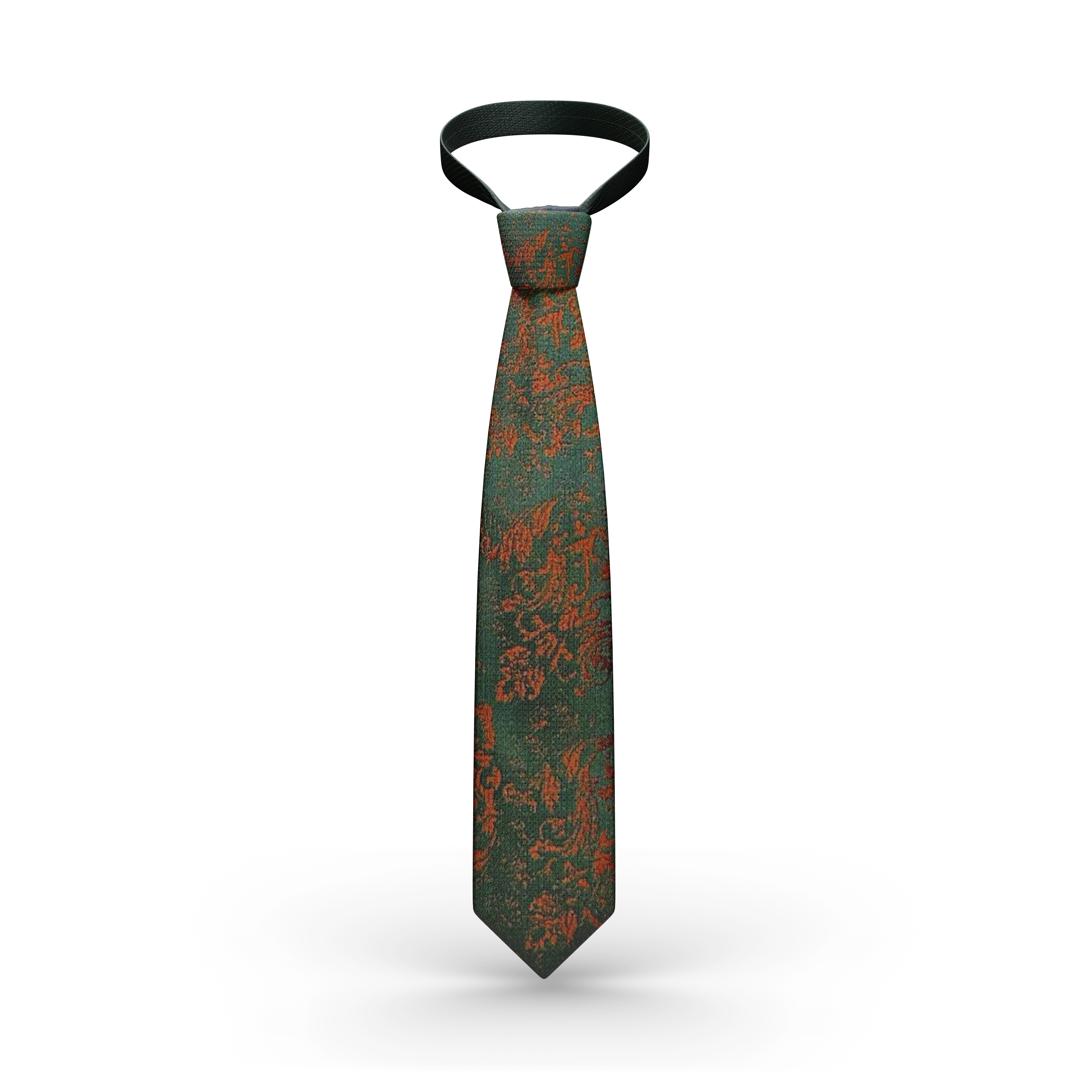 Fashionable Green Floral English Style Tie For Daily Wear TIES Ph accessories Vercini